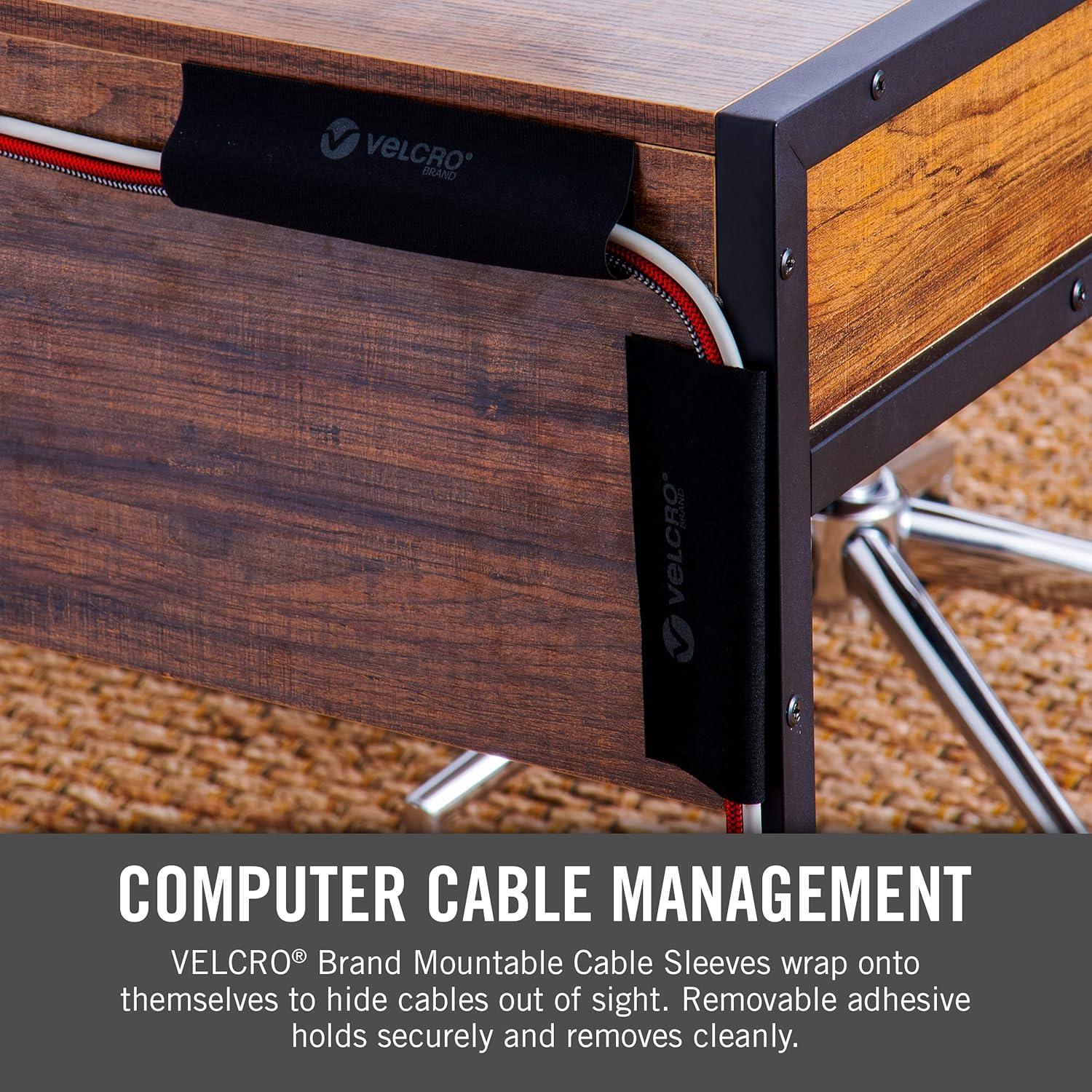 Manga de Cable Montable VELCRO 20,32 cm Negro 2 Piezas