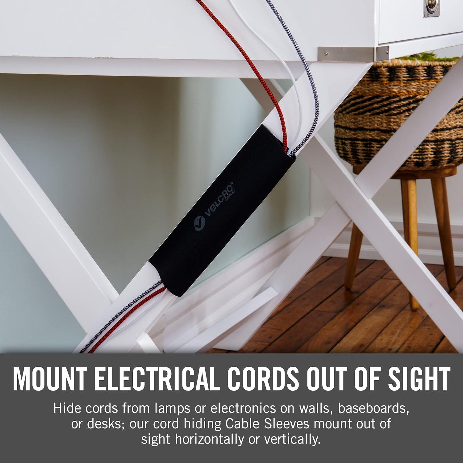 Manga de Cable Montable VELCRO 20,32 cm Negro 2 Piezas