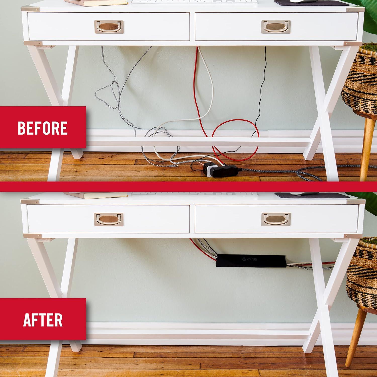 Manga de Cable Montable VELCRO 20,32 cm Negro 2 Piezas