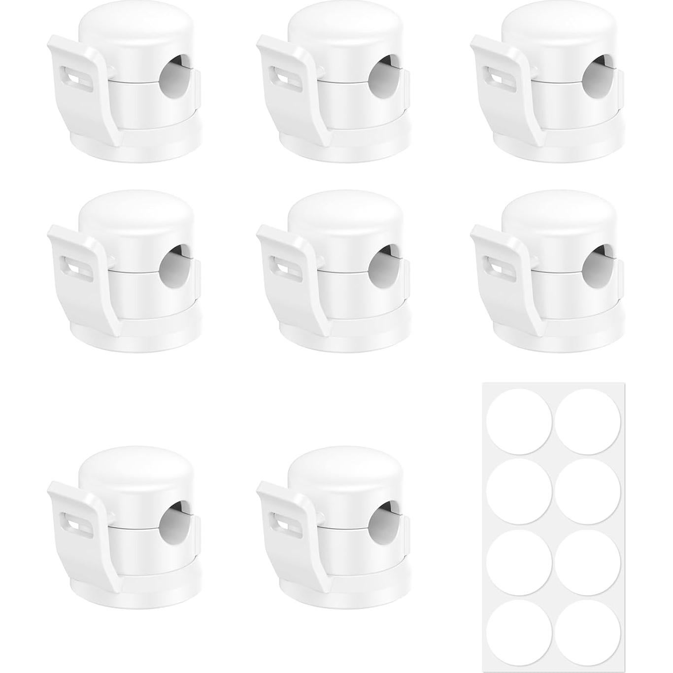 Clip de Cable LOTUNY Paquete de 8 Soporte Adhesivo Blanco