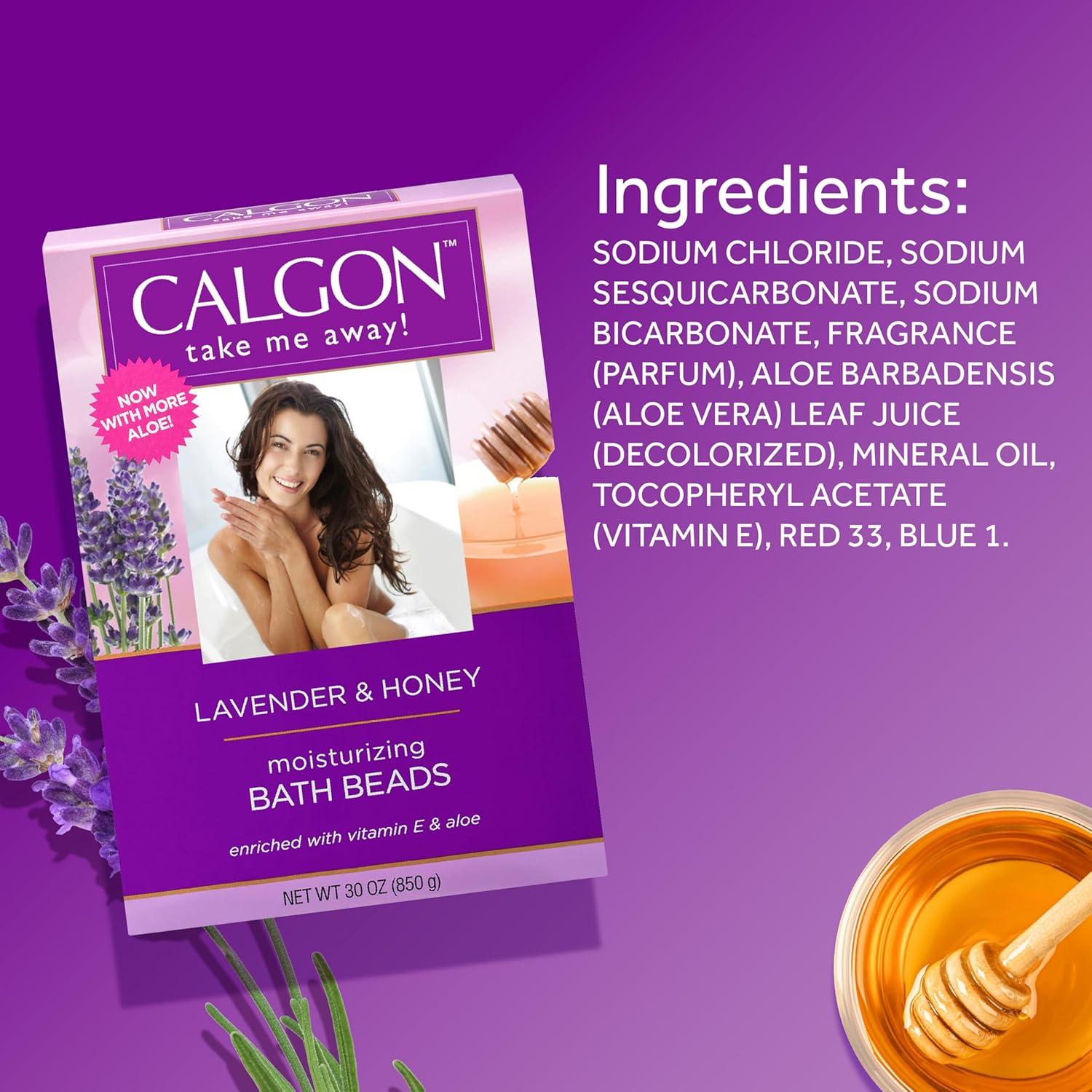 Calgon Ultra-Moisturizing Bath Beads, Lavender & Honey, 30 oz