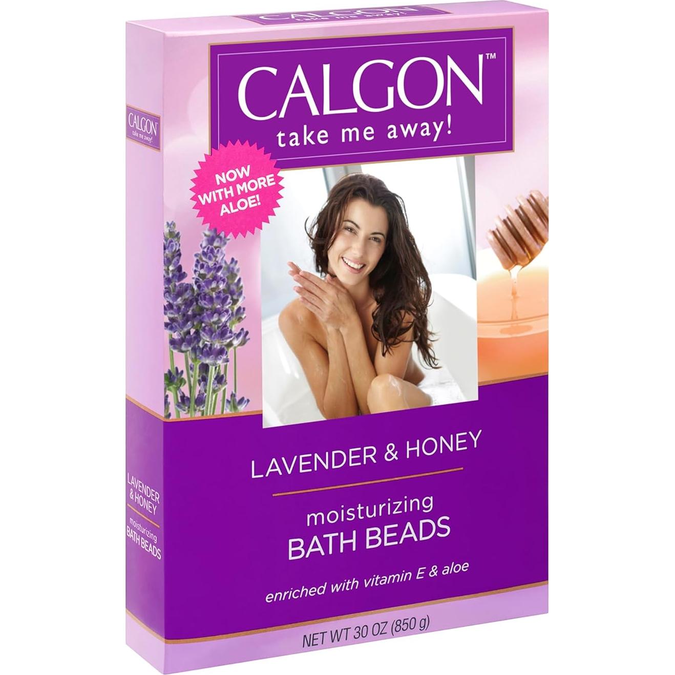 Calgon Ultra-Moisturizing Bath Beads, Lavender & Honey, 30 oz