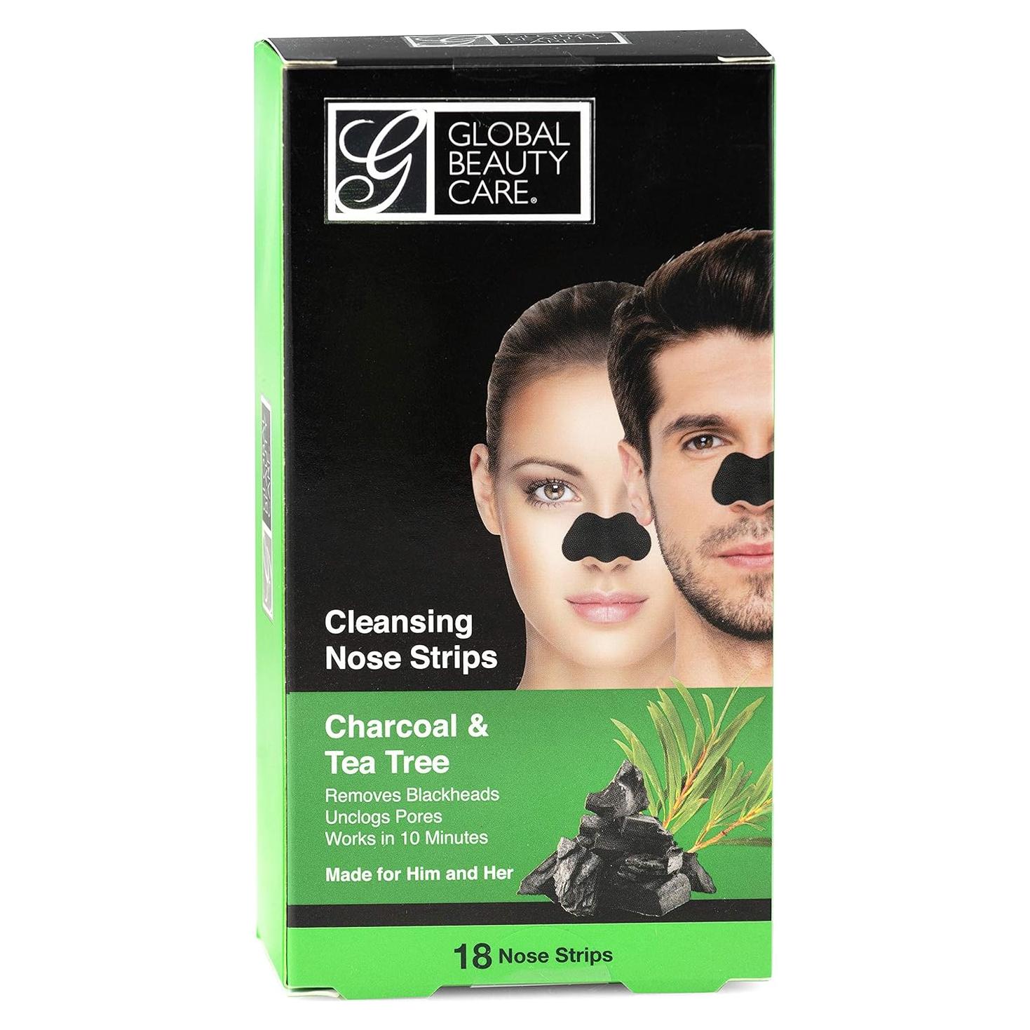 Tiras Limpiadoras de Nariz Global Beauty Care 18 Unidades Carbón