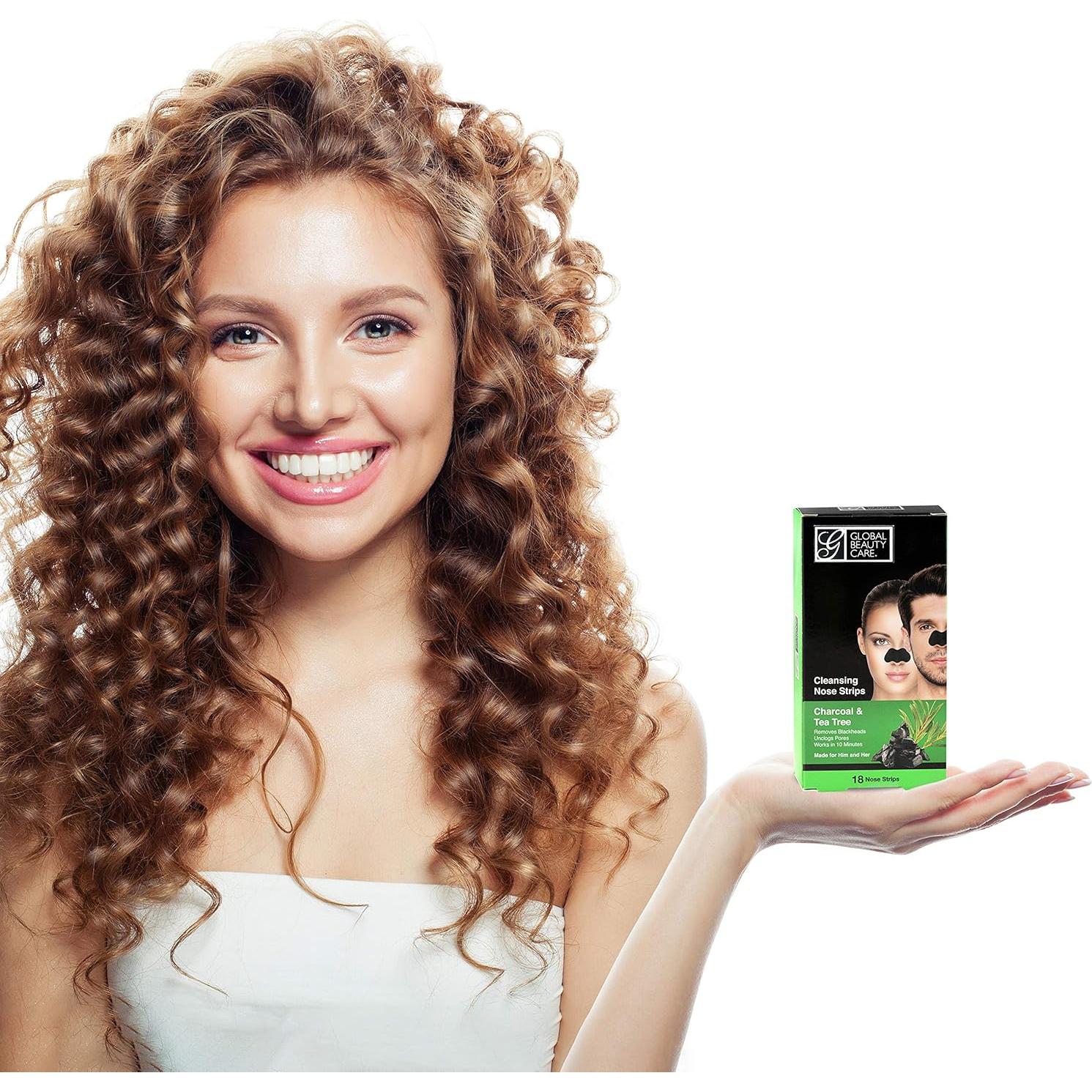 Tiras Limpiadoras de Nariz Global Beauty Care 18 Unidades Carbón