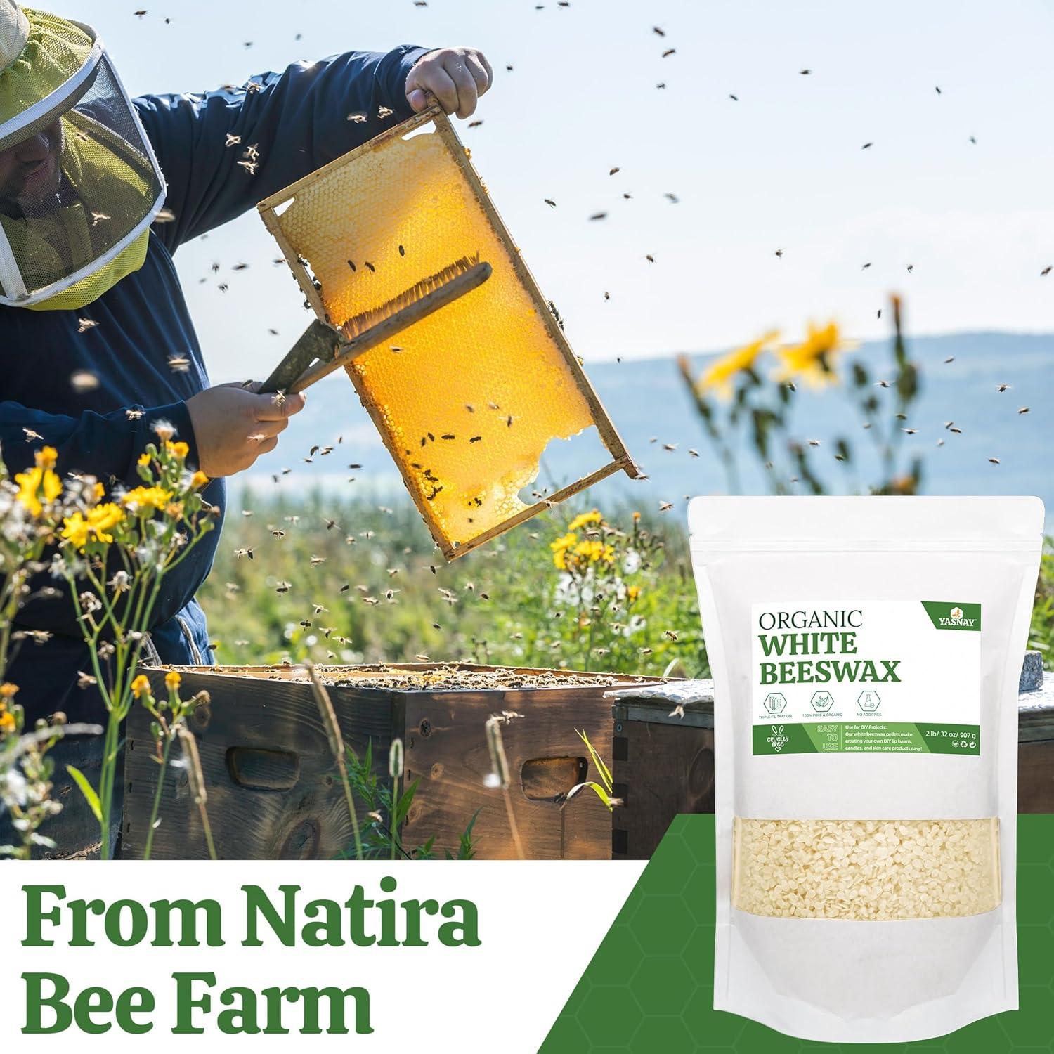 Pellets de Cera de Abeja Orgánica YASNAY 0.90 kg para DIY