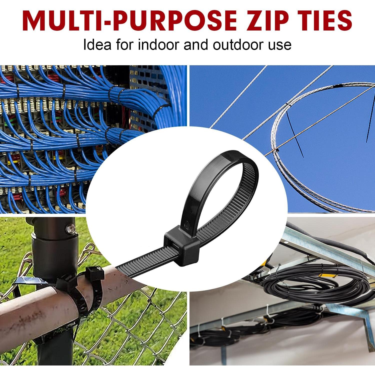 Bridas RAZCC 1200pcs Nylon 30.48cm 70lb Resistencia