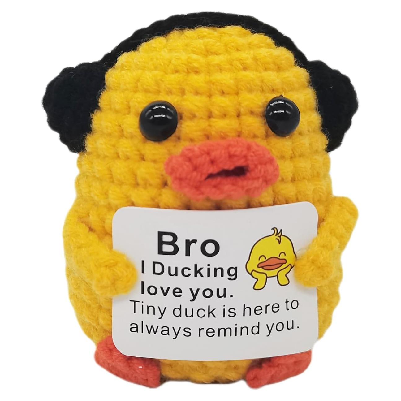 Pato de Ganchillo Positivo Qyqkfly para Hermano 01 - 5 cm