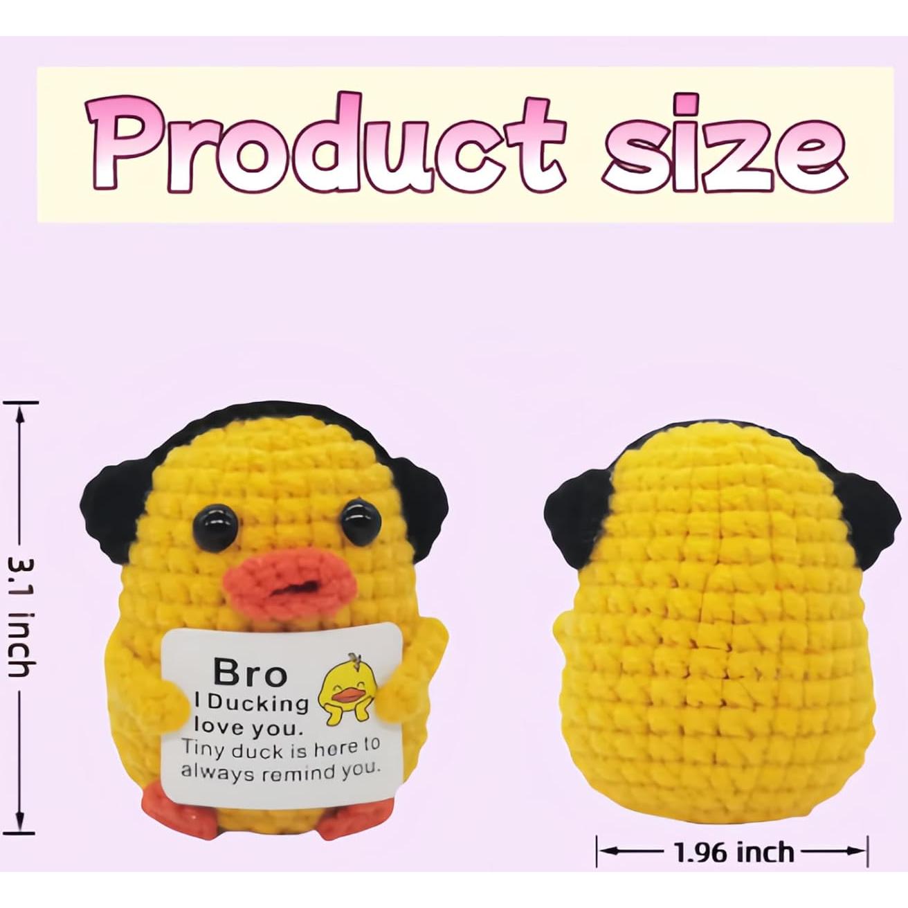 Pato de Ganchillo Positivo Qyqkfly para Hermano 01 - 5 cm