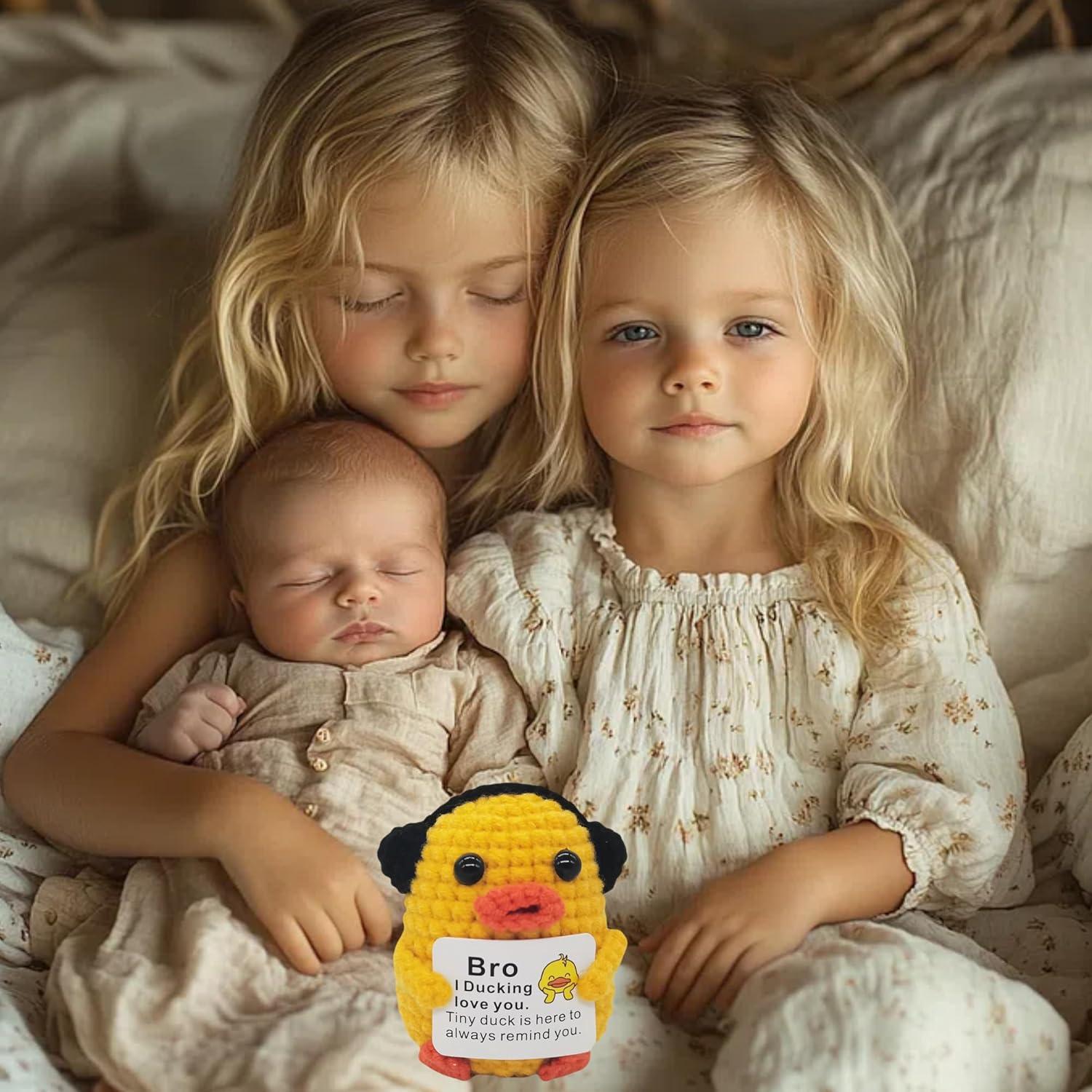 Pato de Ganchillo Positivo Qyqkfly para Hermano 01 - 5 cm