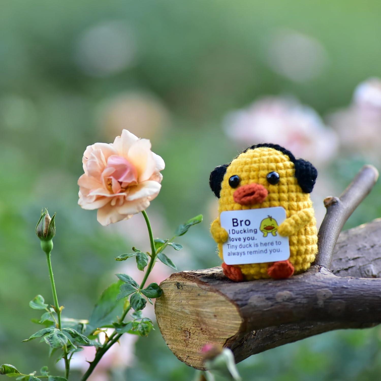 Pato de Ganchillo Positivo Qyqkfly para Hermano 01 - 5 cm