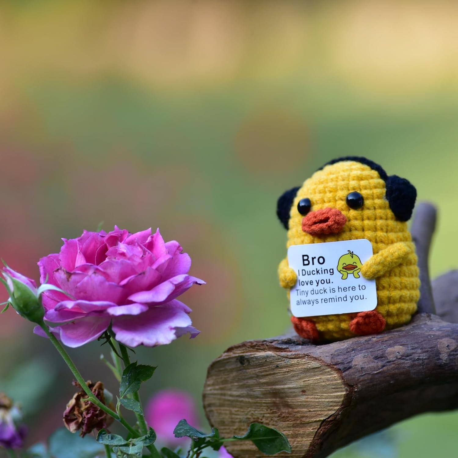 Pato de Ganchillo Positivo Qyqkfly para Hermano 01 - 5 cm