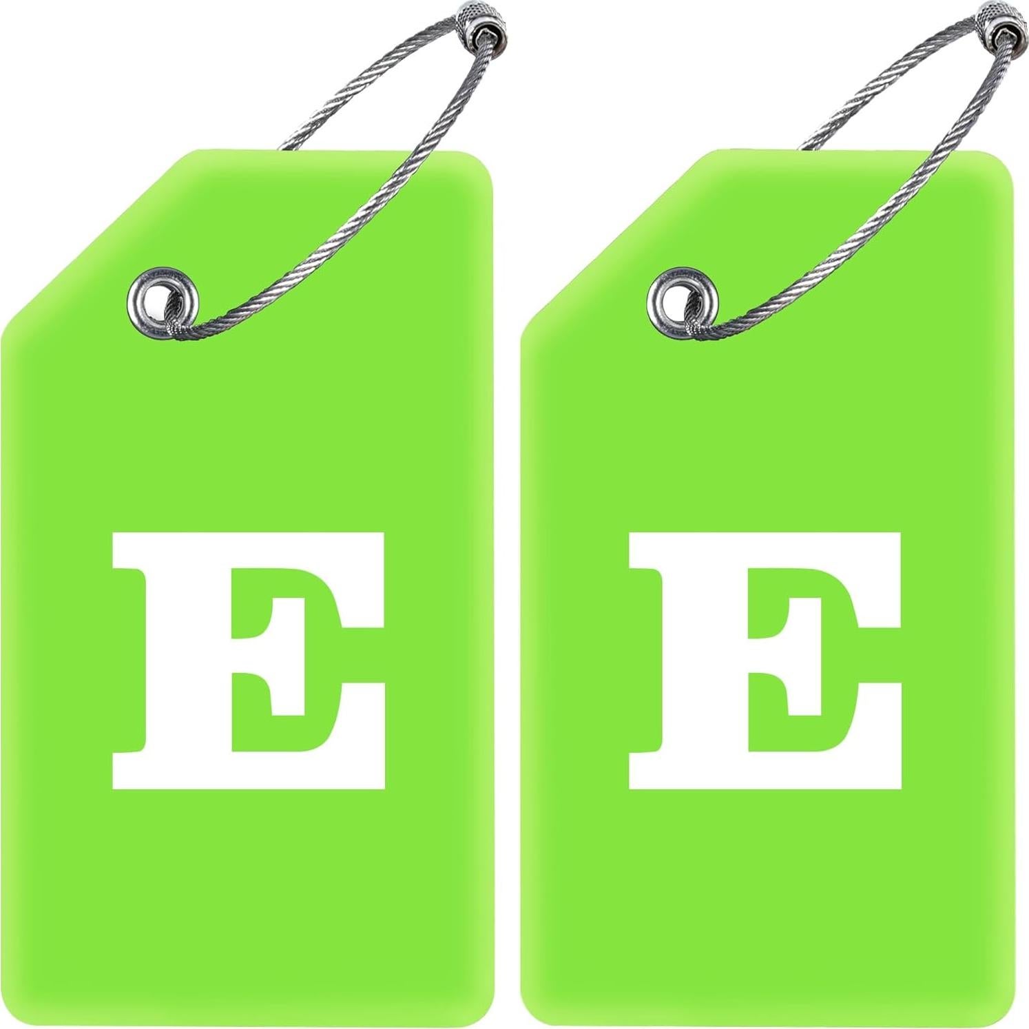 Etiquetas de Equipaje de Silicona Gostwo - 2 Pack Verde E