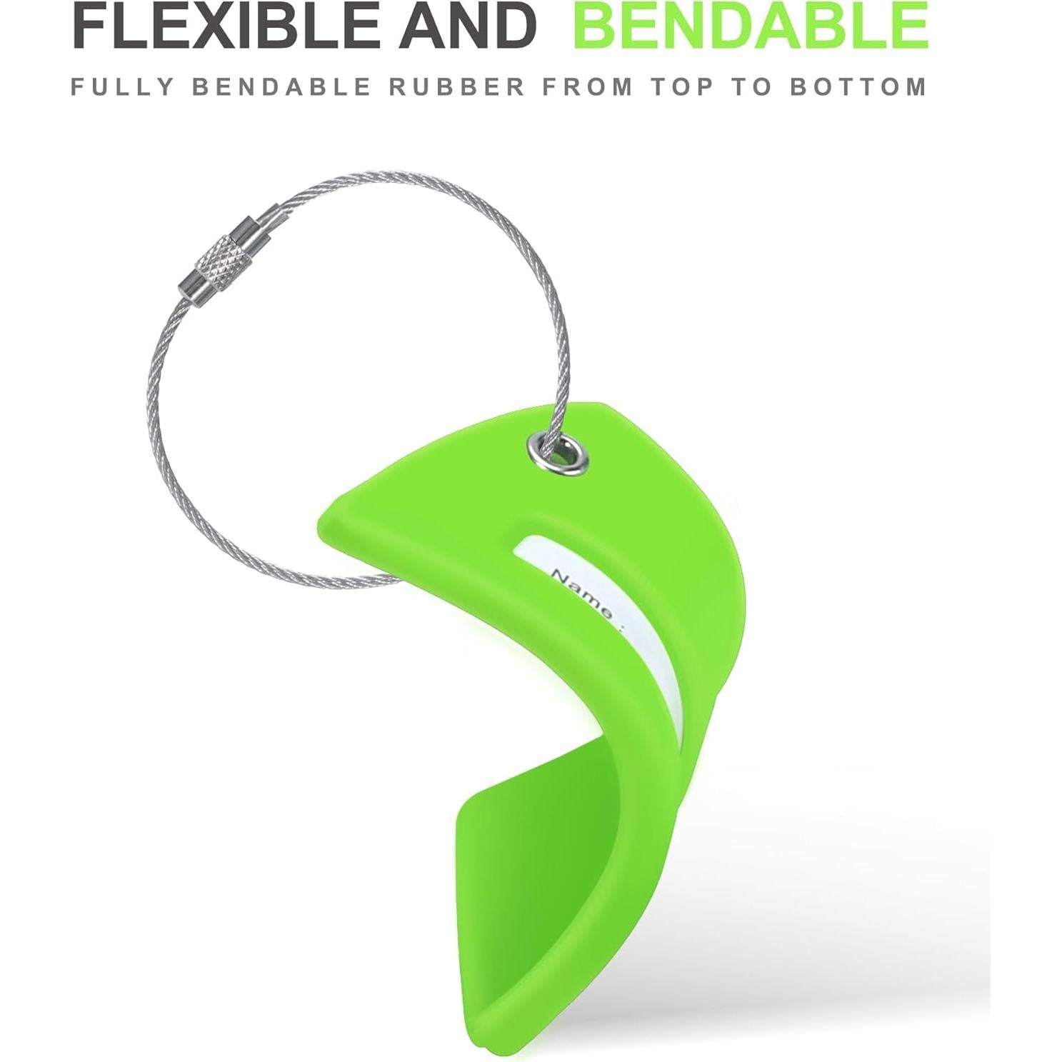 Etiquetas de Equipaje de Silicona Gostwo - 2 Pack Verde E