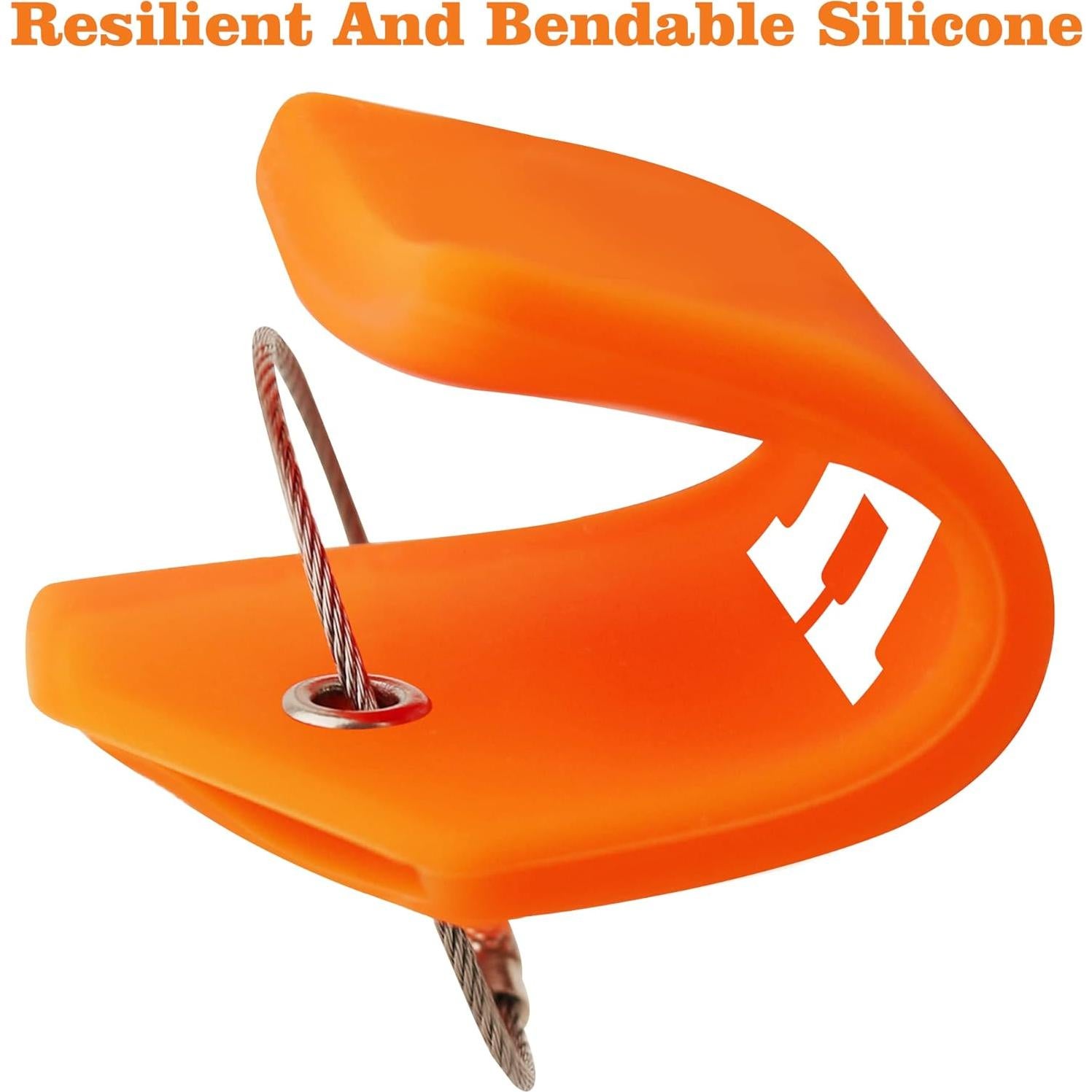 Etiquetas de Equipaje de Silicona Gostwo 2 Pack Naranja Letra H