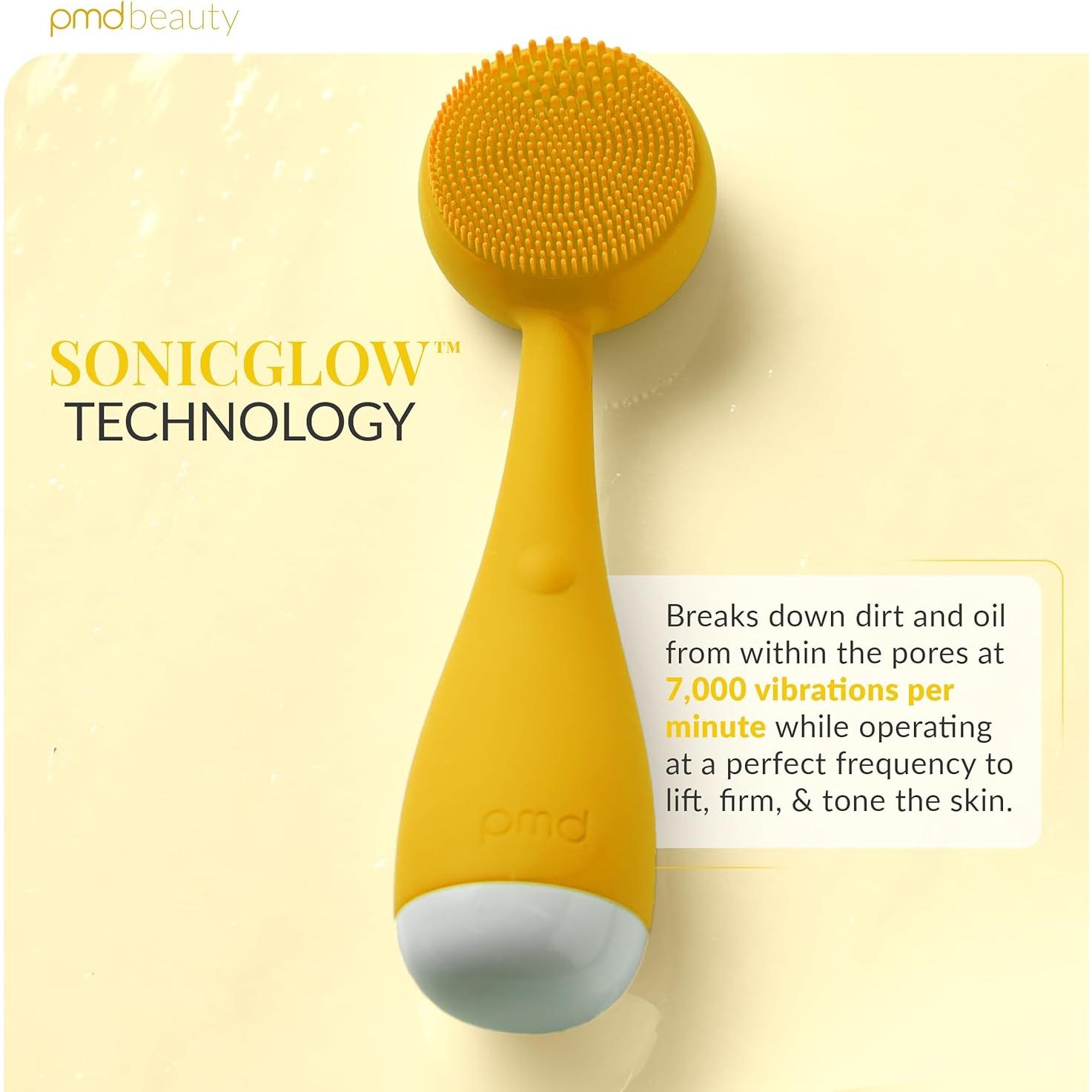 Dispositivo de Limpieza Facial PMD Clean Mini - Silicona, Impermeable, Vibración SonicGlow