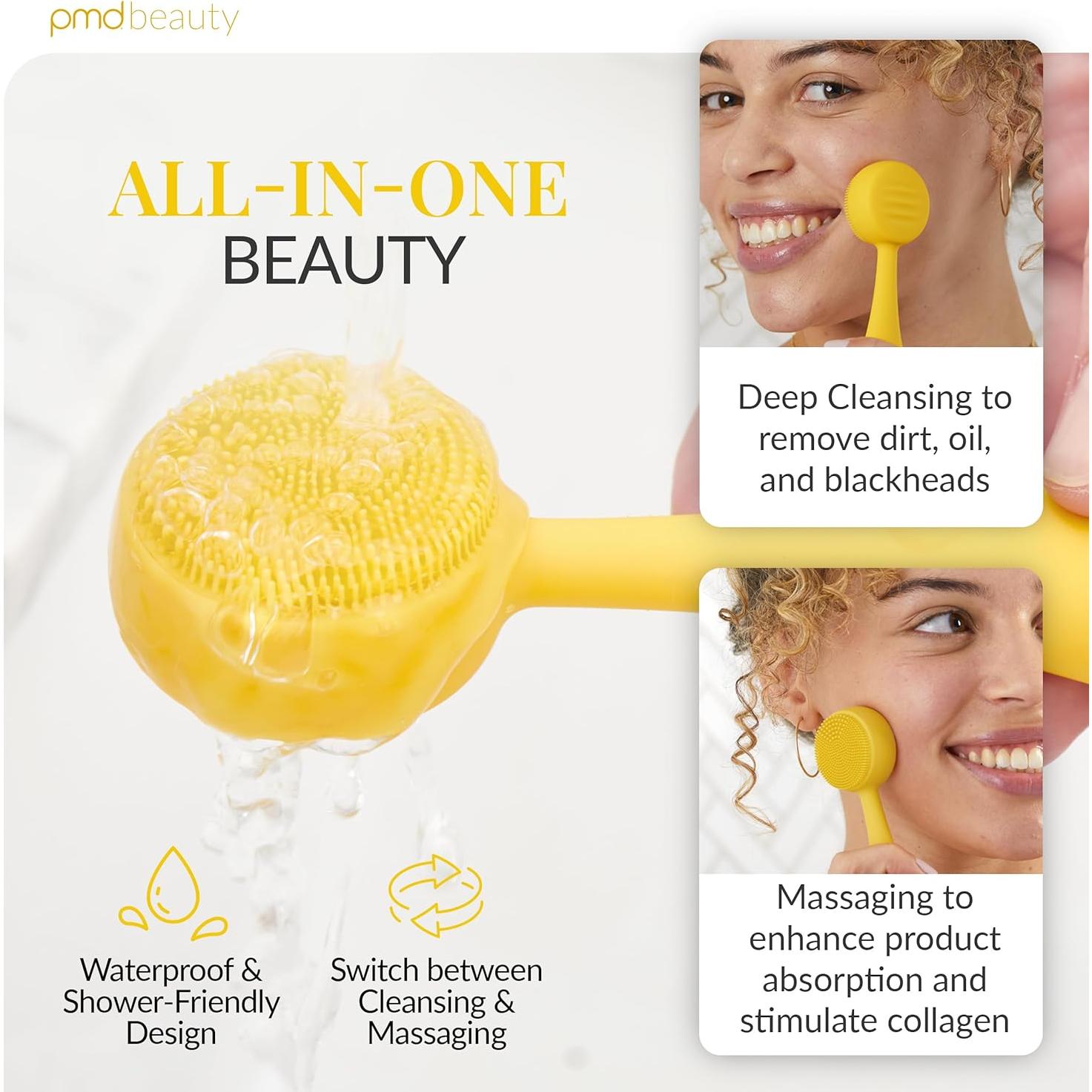 Dispositivo de Limpieza Facial PMD Clean Mini - Silicona, Impermeable, Vibración SonicGlow