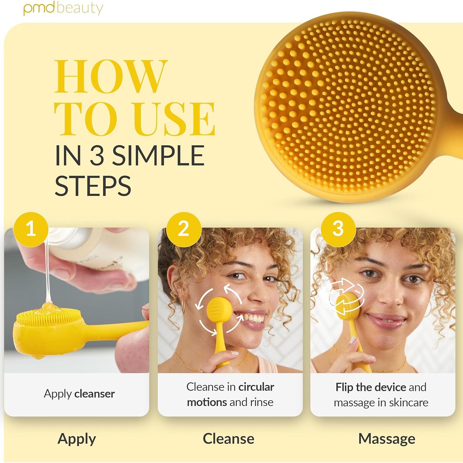 Dispositivo de Limpieza Facial PMD Clean Mini - Silicona, Impermeable, Vibración SonicGlow