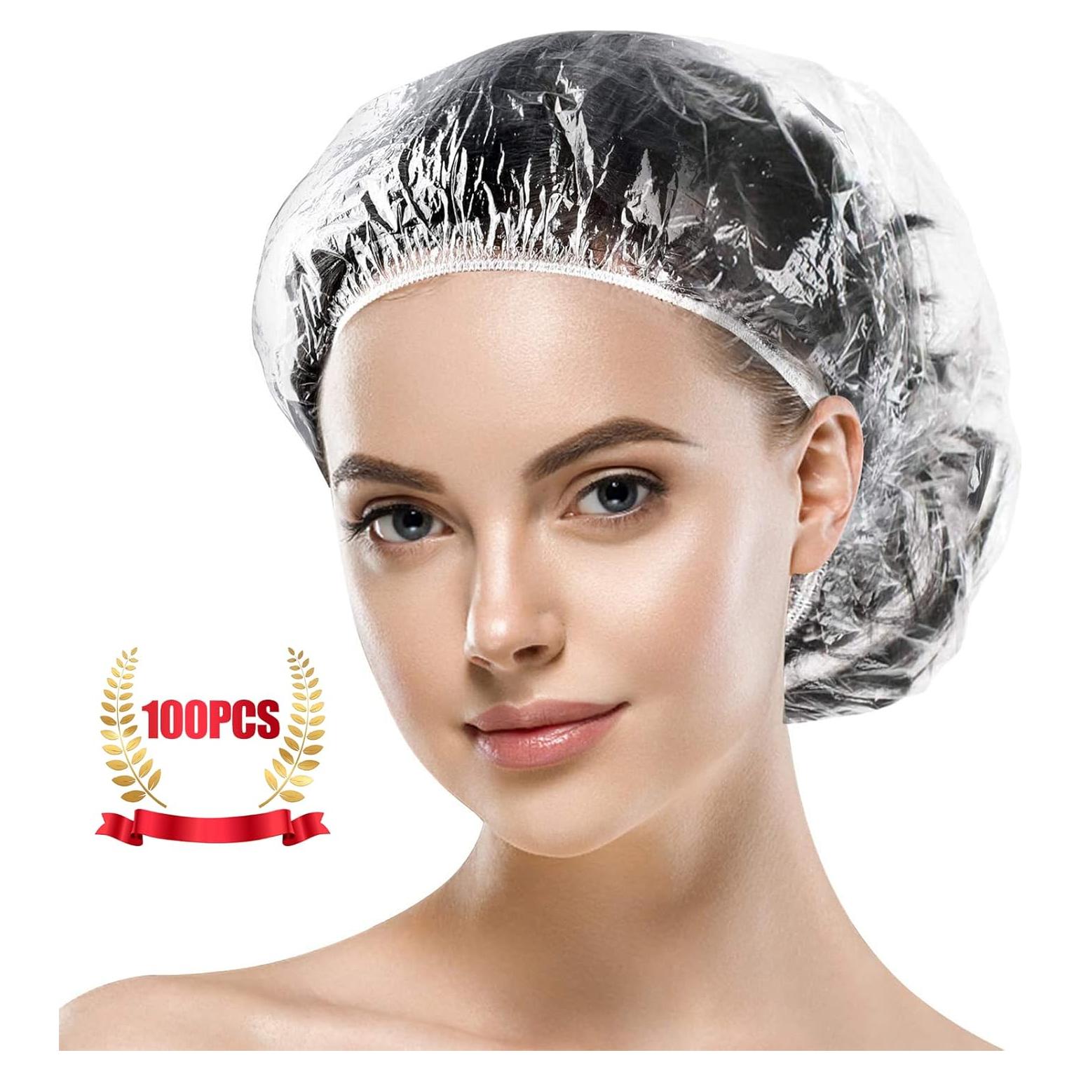 Gorras de Ducha Desechables MORGLES 100 Piezas Impermeables