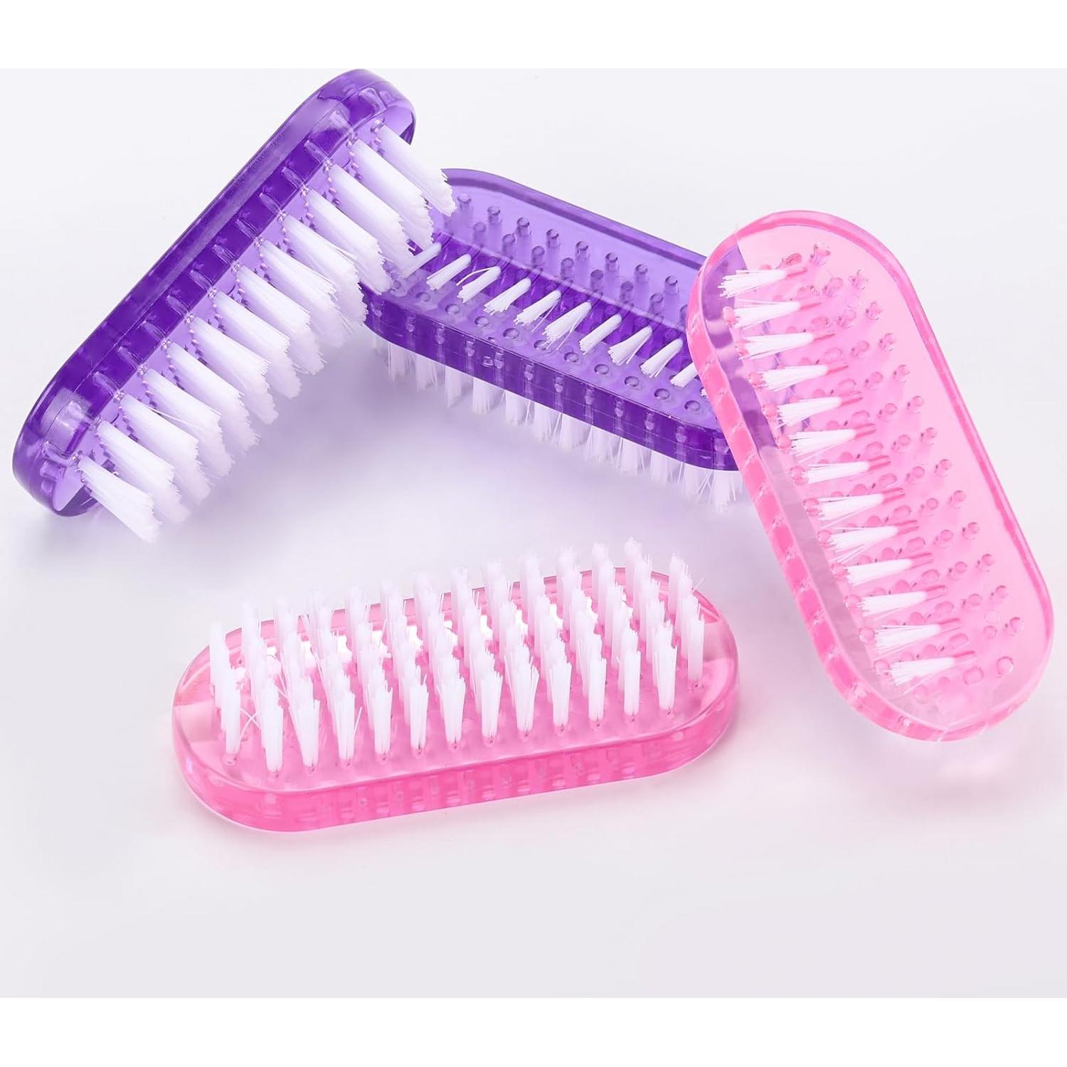 Cepillos de limpieza de uñas Tbestmax 4 unidades rosa y morado