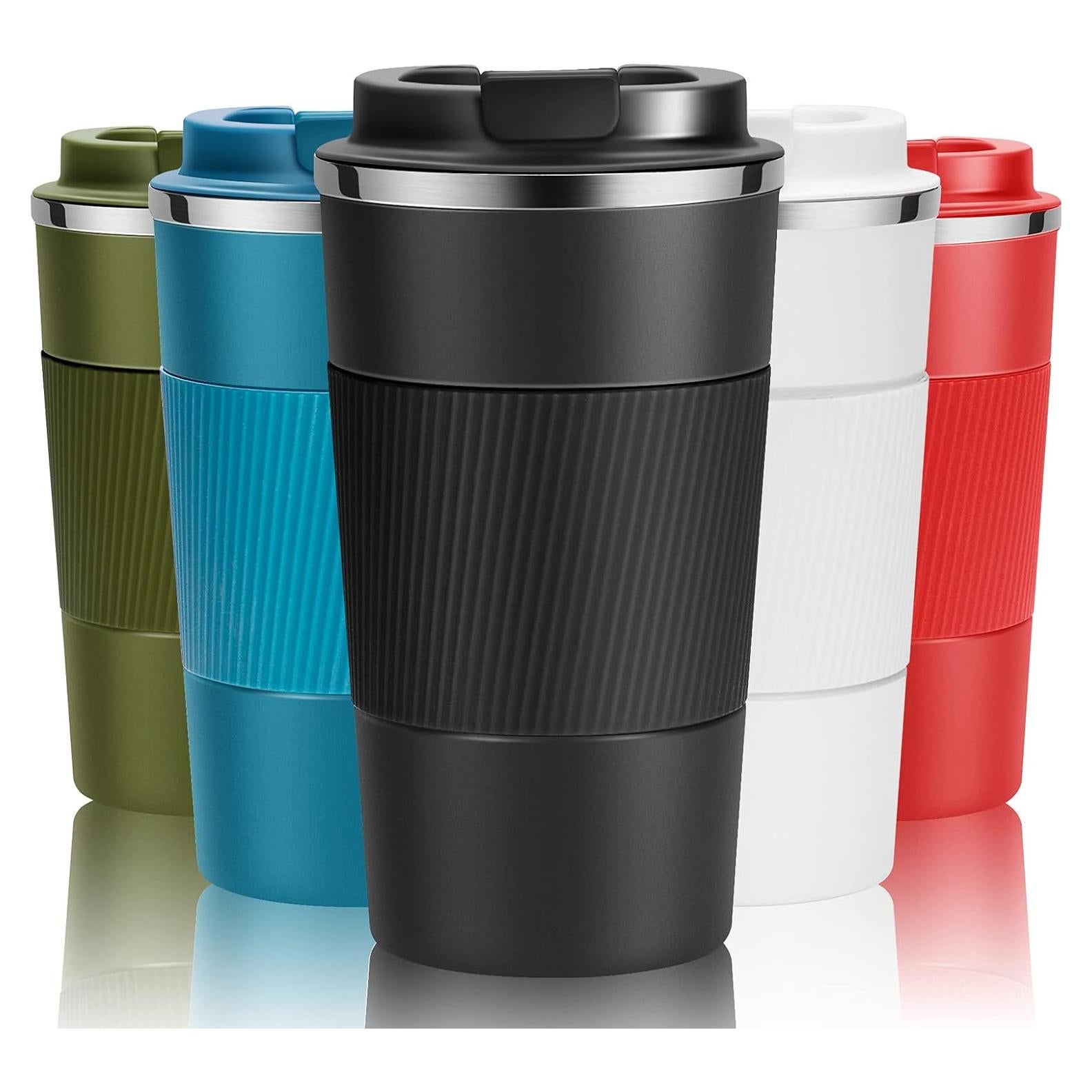 Taza de café de viaje YINJOYI 380ml acero inoxidable a prueba de fugas