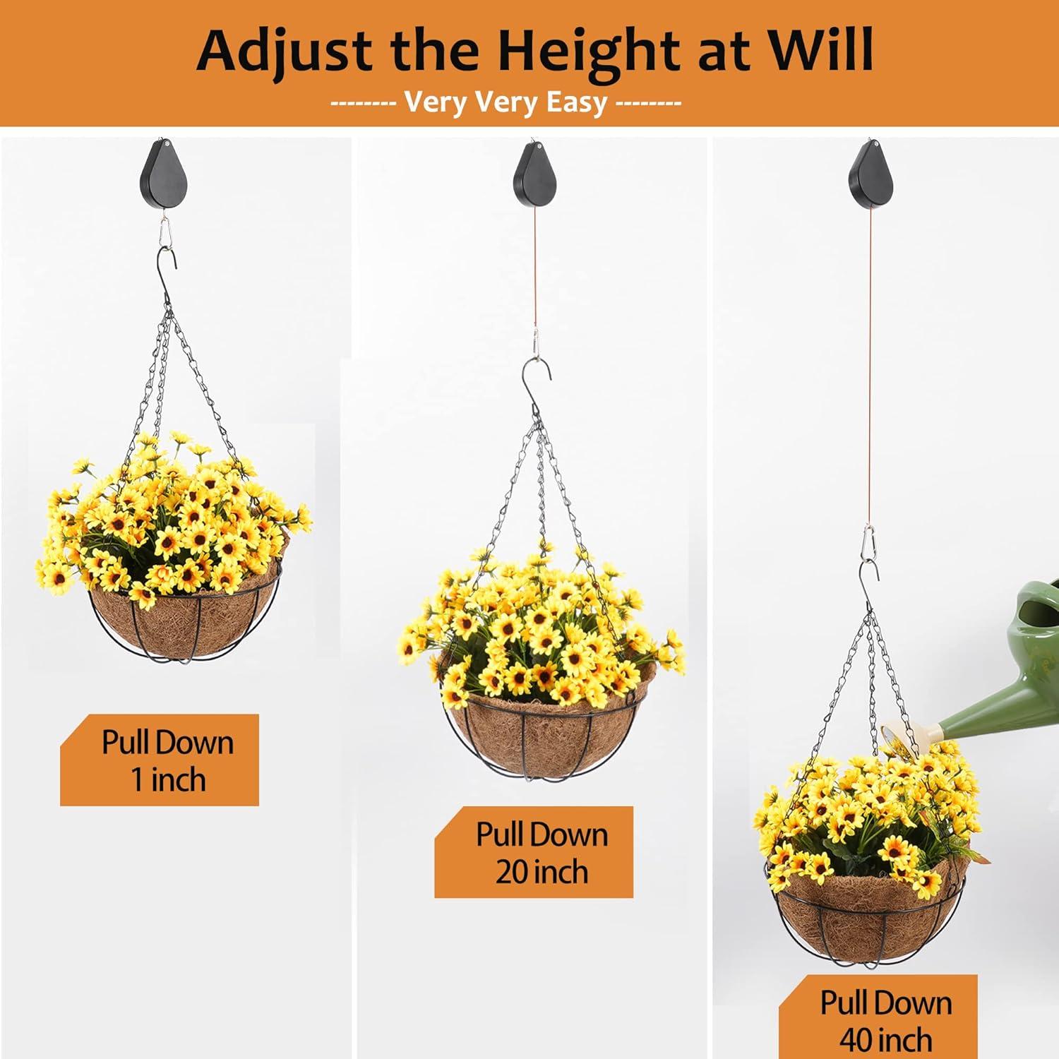 Soporte de Planta Retráctil WROSWT 6Pcs Negro 13.6kg