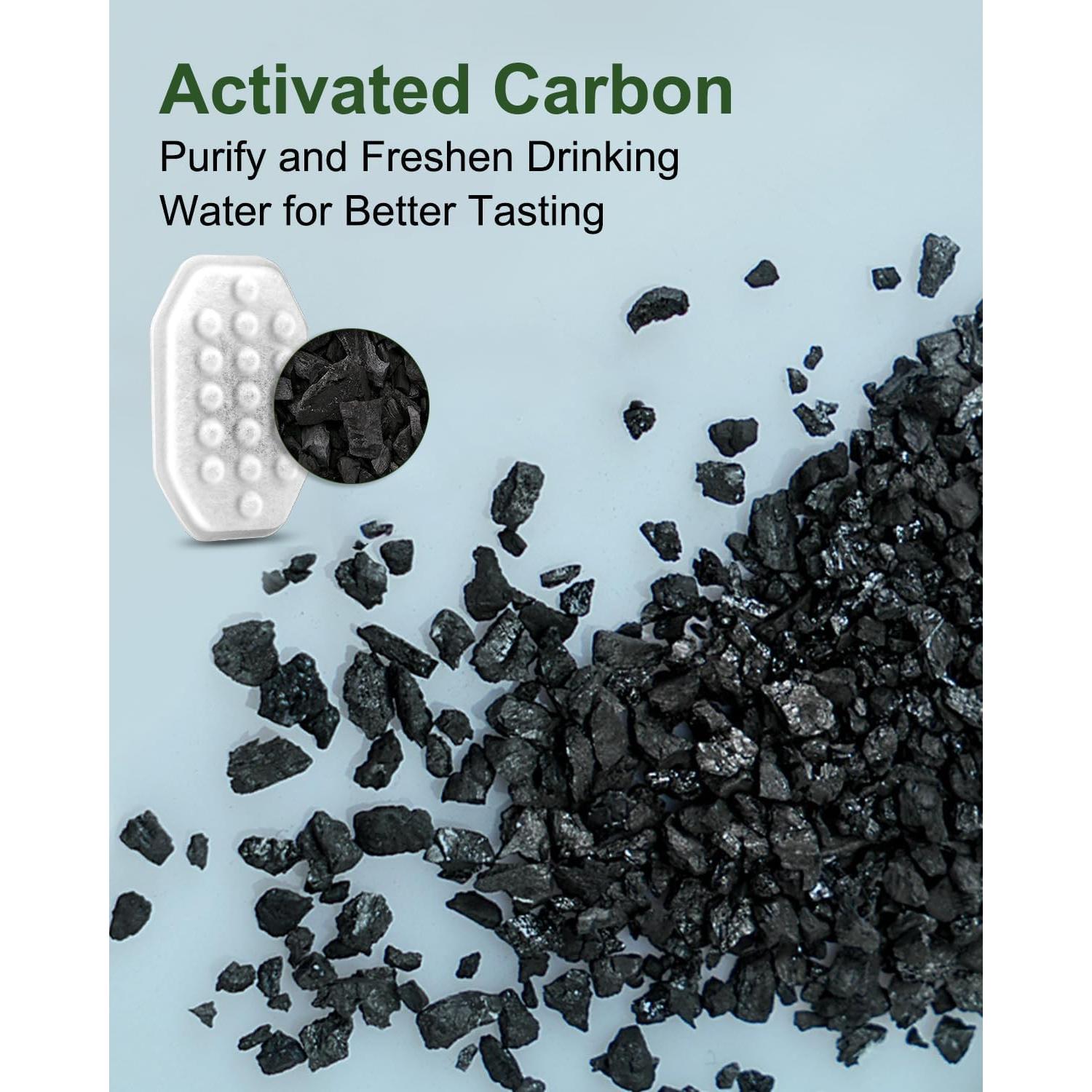 Paquete de 8 Filtros y 8 Esponjas Artiaims para Fuente de Agua Gatos 3.2L