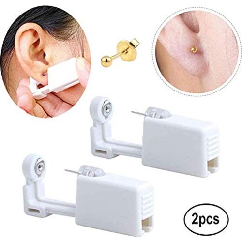 Kit de Perforación de Orejas Desechable XUKEKOY - 2 Piezas Oro