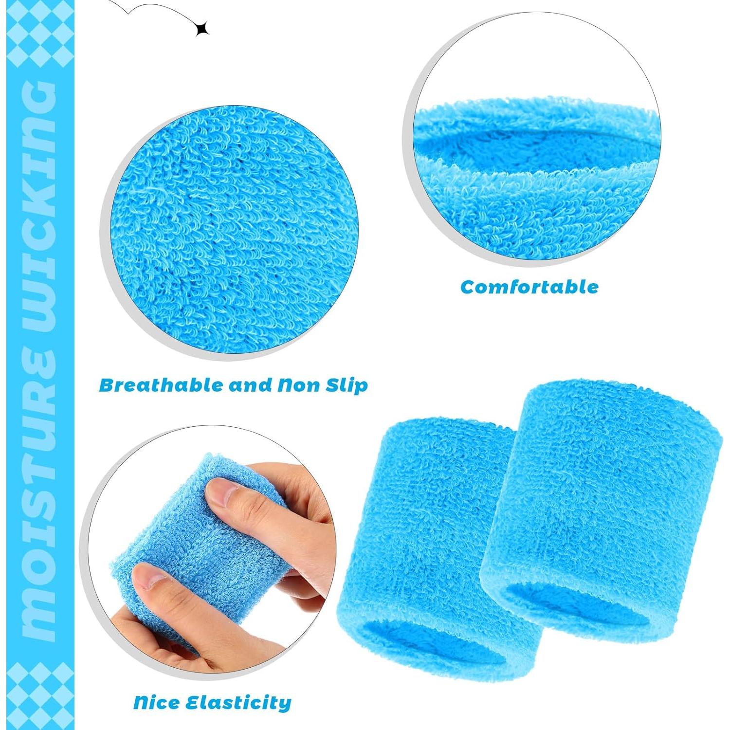 Pulseras de Sudor Neón para Niños Bememo - 24 Pcs