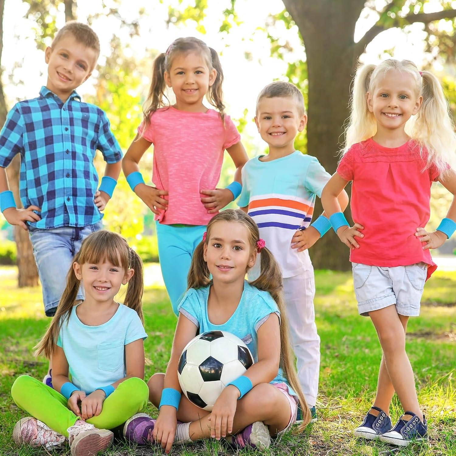 Pulseras de Sudor Neón para Niños Bememo - 24 Pcs