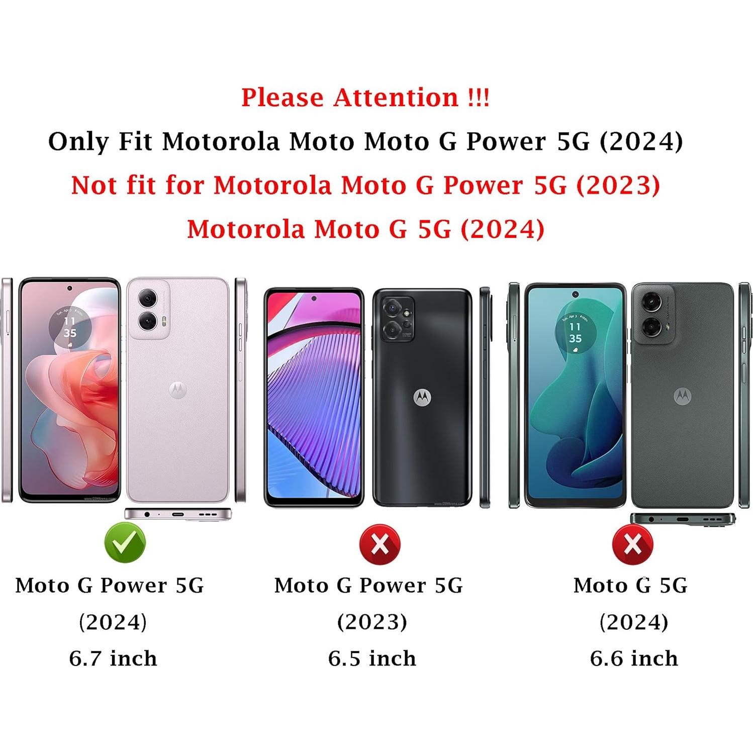 Funda para Motorola Moto G Power 5G 2024 con soporte giratorio