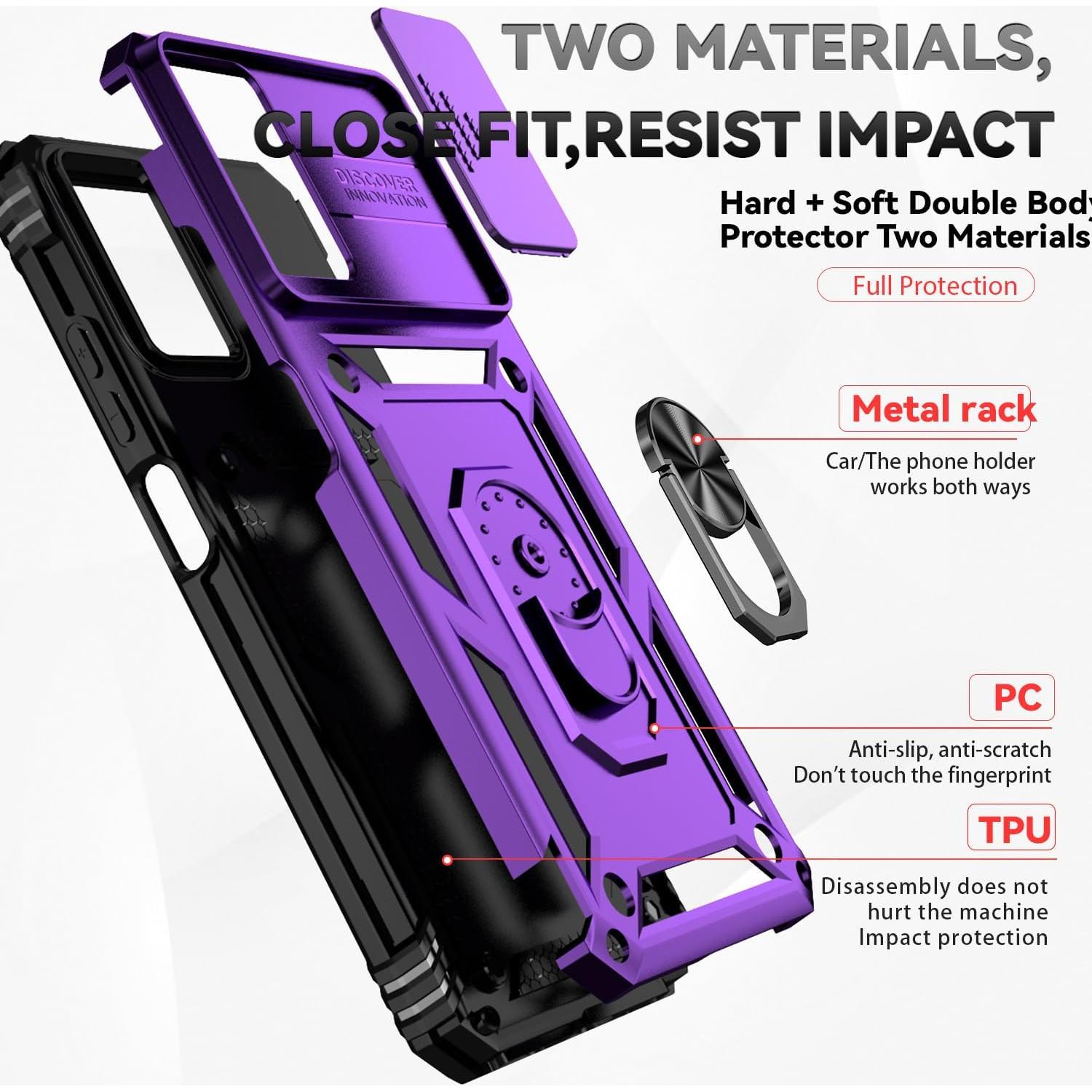 Funda para Motorola Moto G Power 5G 2024 con soporte giratorio