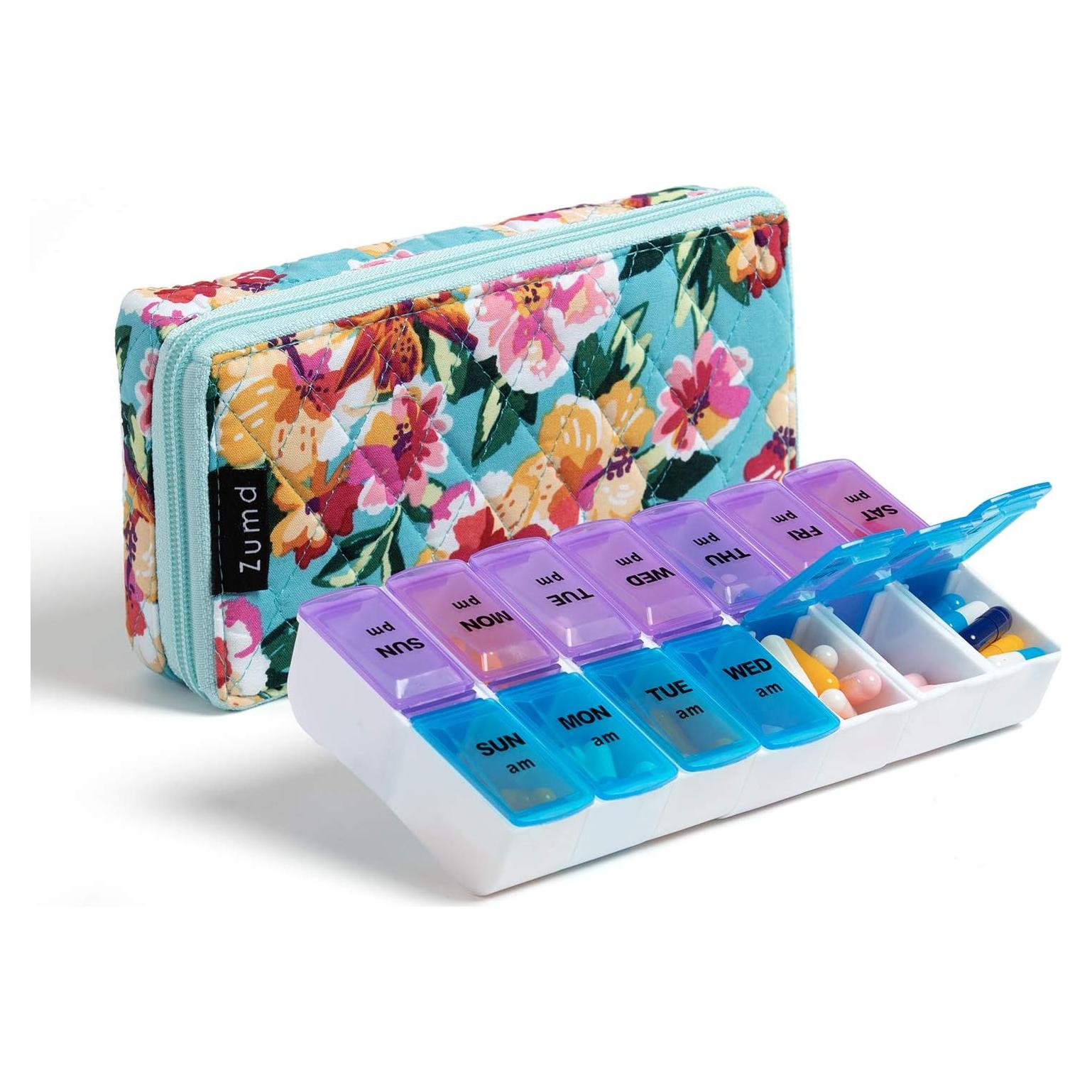 Organizador Semanal de Pastillas Zumd 7 Días con Funda Acolchada