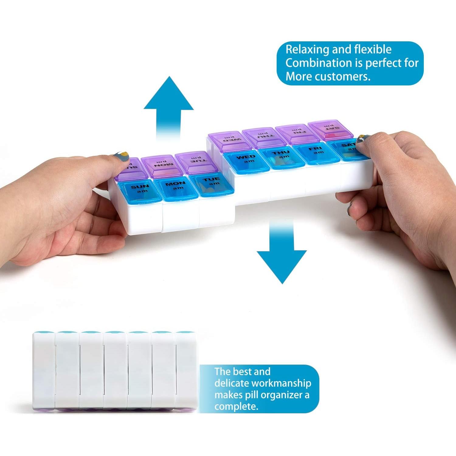 Organizador Semanal de Pastillas Zumd 7 Días con Funda Acolchada