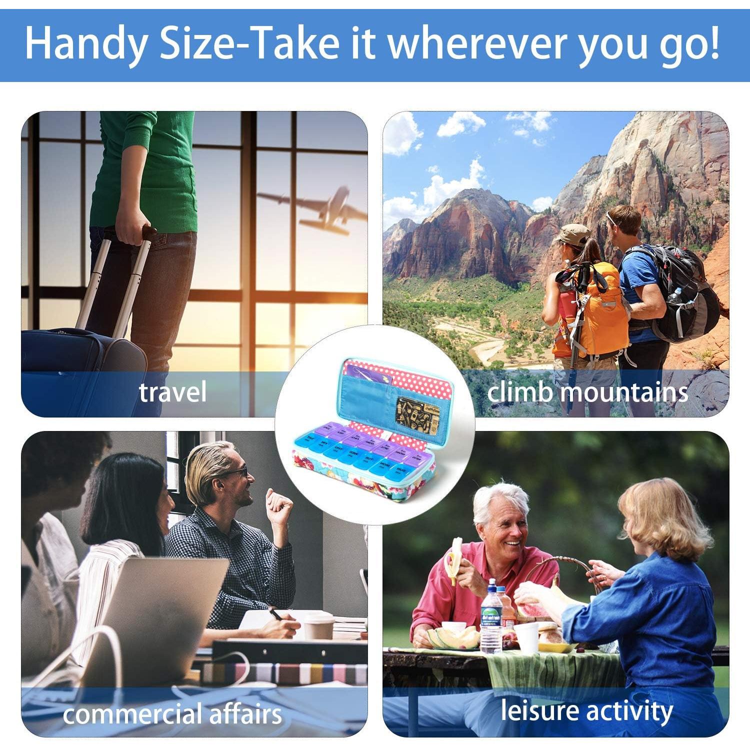 Organizador Semanal de Pastillas Zumd 7 Días con Funda Acolchada