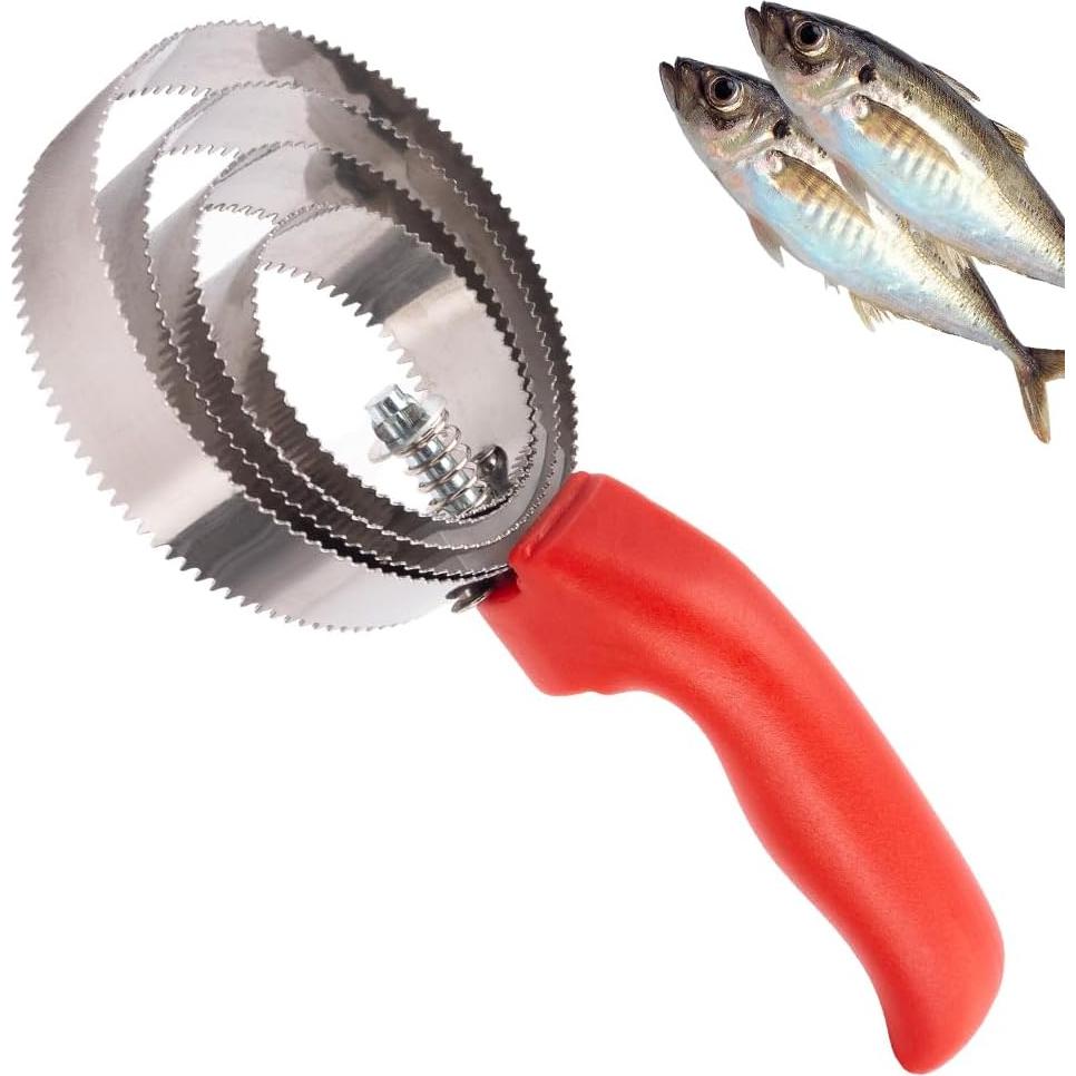 Cepillo Removedor de Escamas de Pescado Acero Inoxidable 2 Pzas
