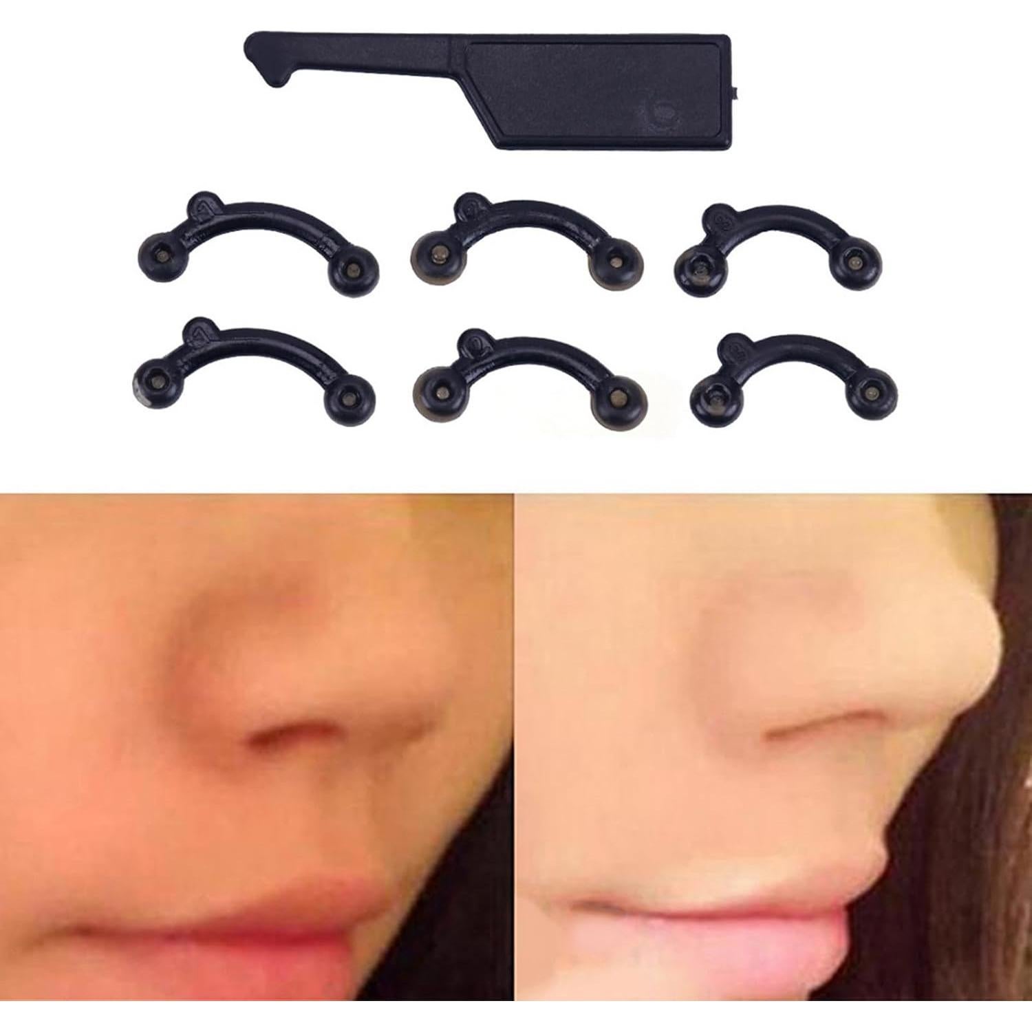 Elevador de Nariz VANANA 6 Pairs Silicona Suave Negro