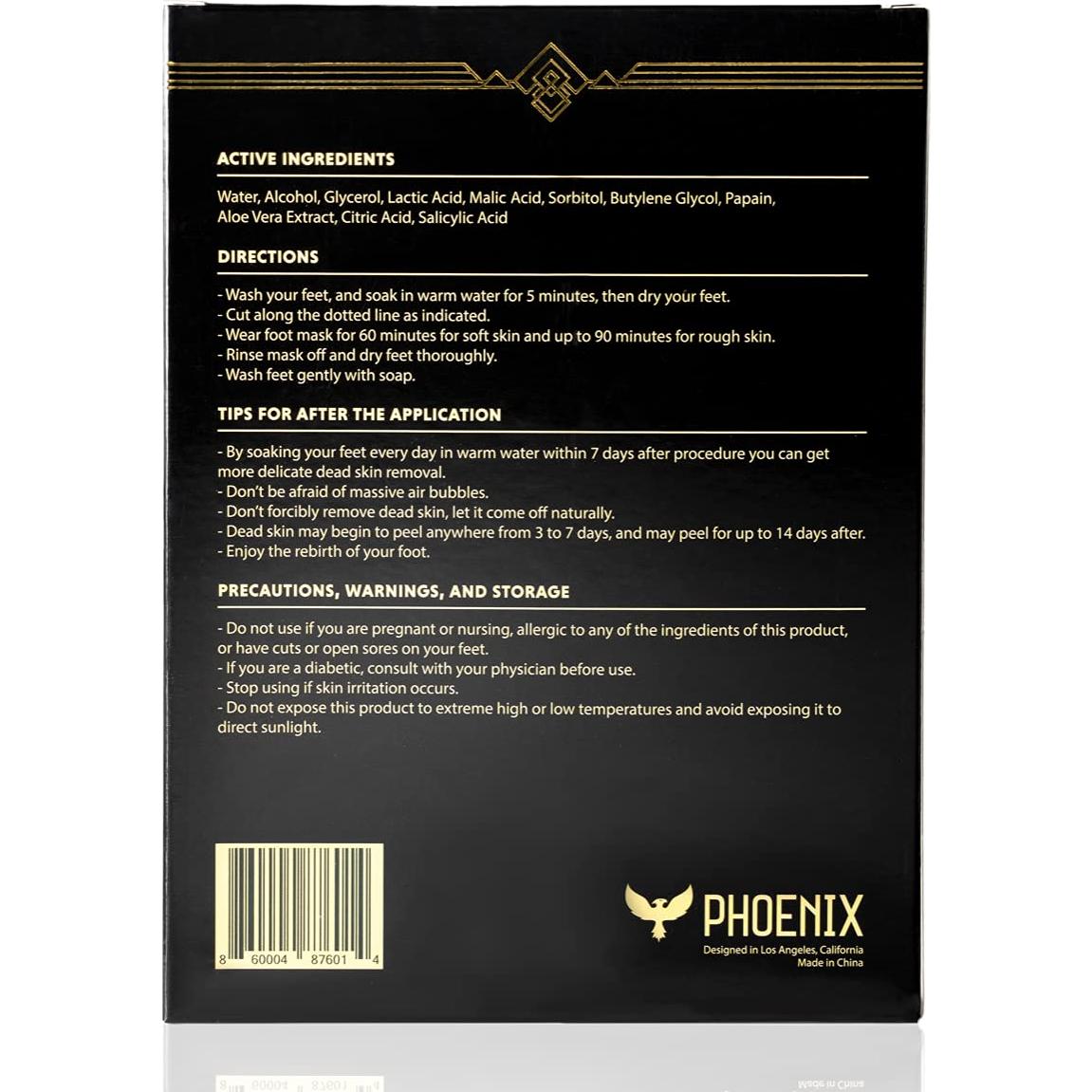 Paquete de 2 Exfoliantes para Pies Hombres Phoenix Foot Peel