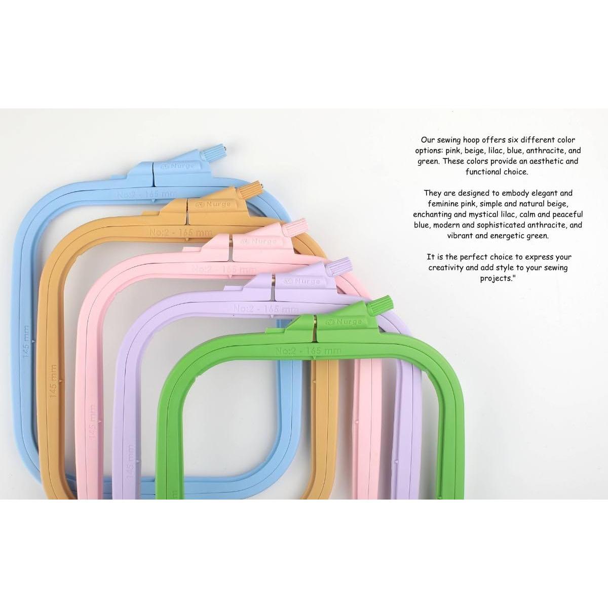 Aro de Bordado Rectangular Nurge Lila Pequeño 14.5x16.5cm