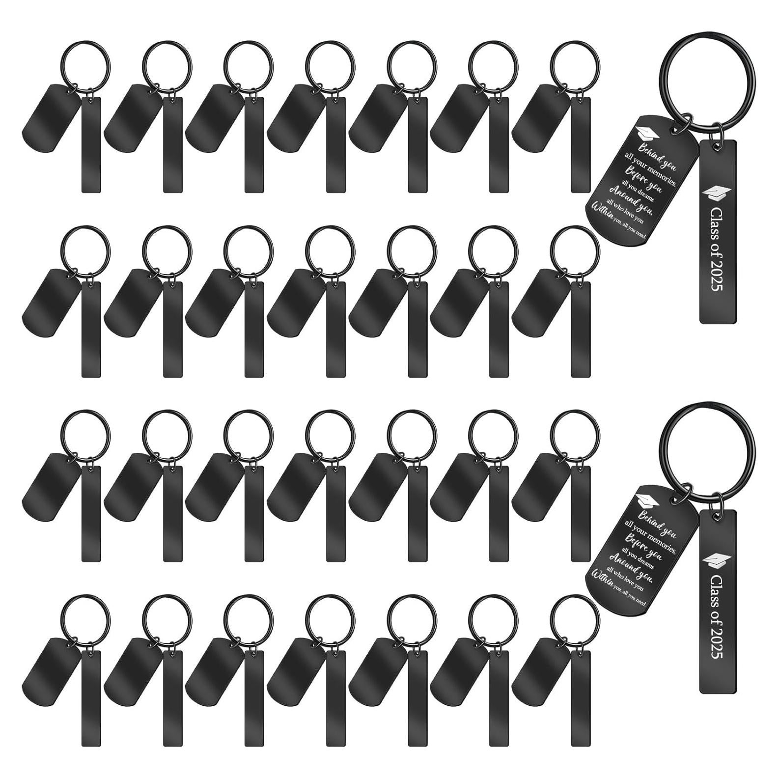 30 Etiquetas de Llave Grabables Gisafai en Acero Inoxidable