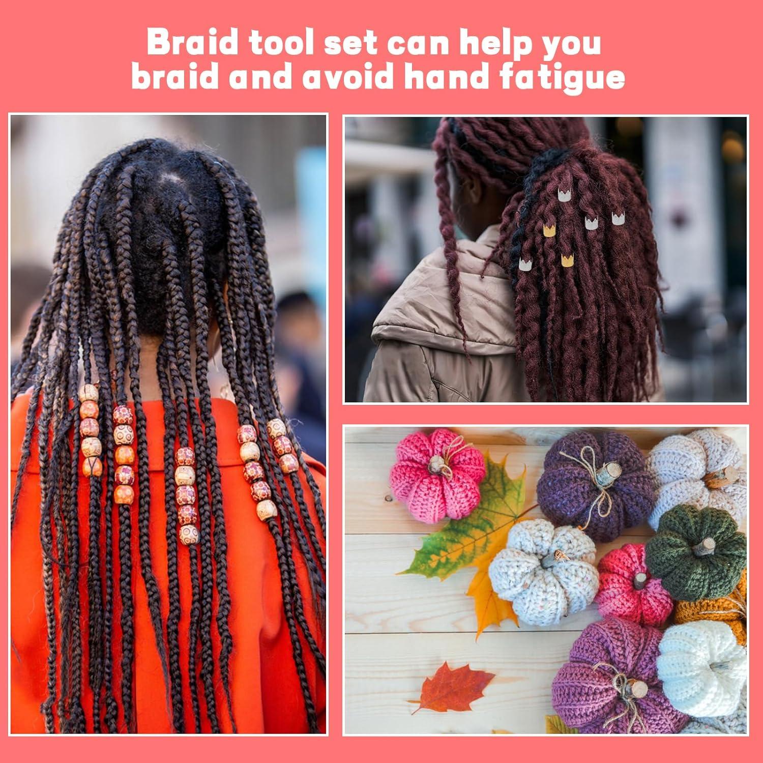 Juego de Ganchos de Crochet para Dreadlocks QMNNMA 48 Pcs