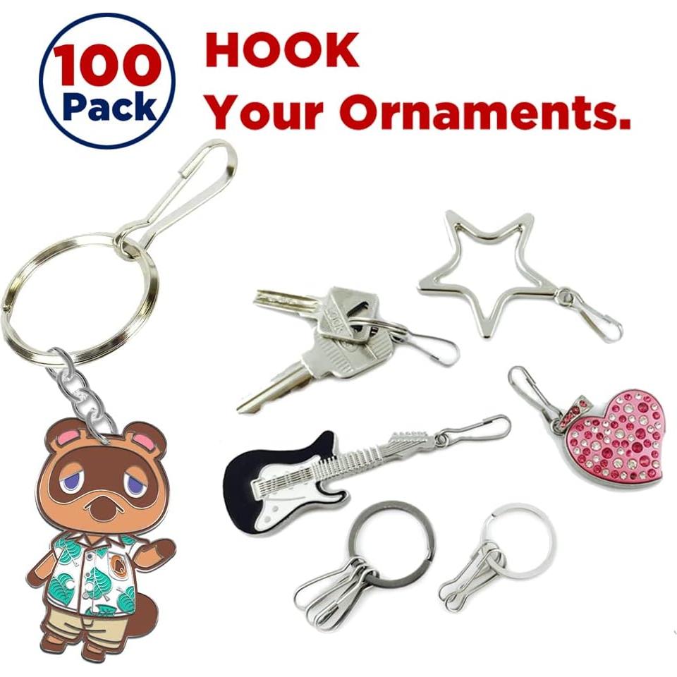 100 Ganchos de Resorte Acero Inoxidable 304 Wayilea 25mm