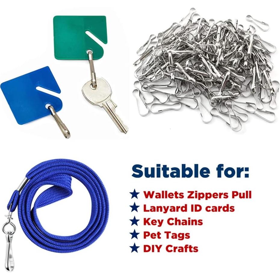 100 Ganchos de Resorte Acero Inoxidable 304 Wayilea 25mm