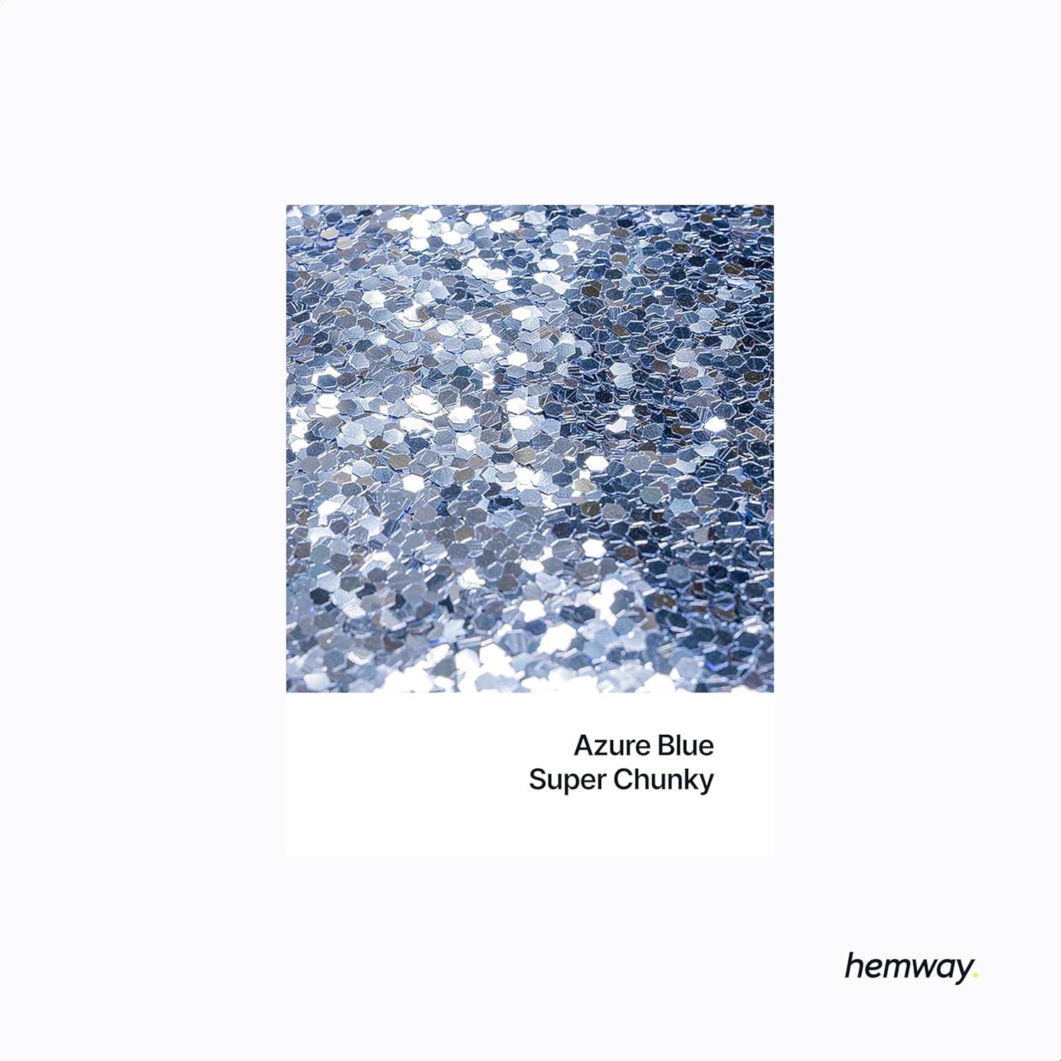 Glitter Shaker Hemway Azul Cielo 110g Super Chunky para Manualidades