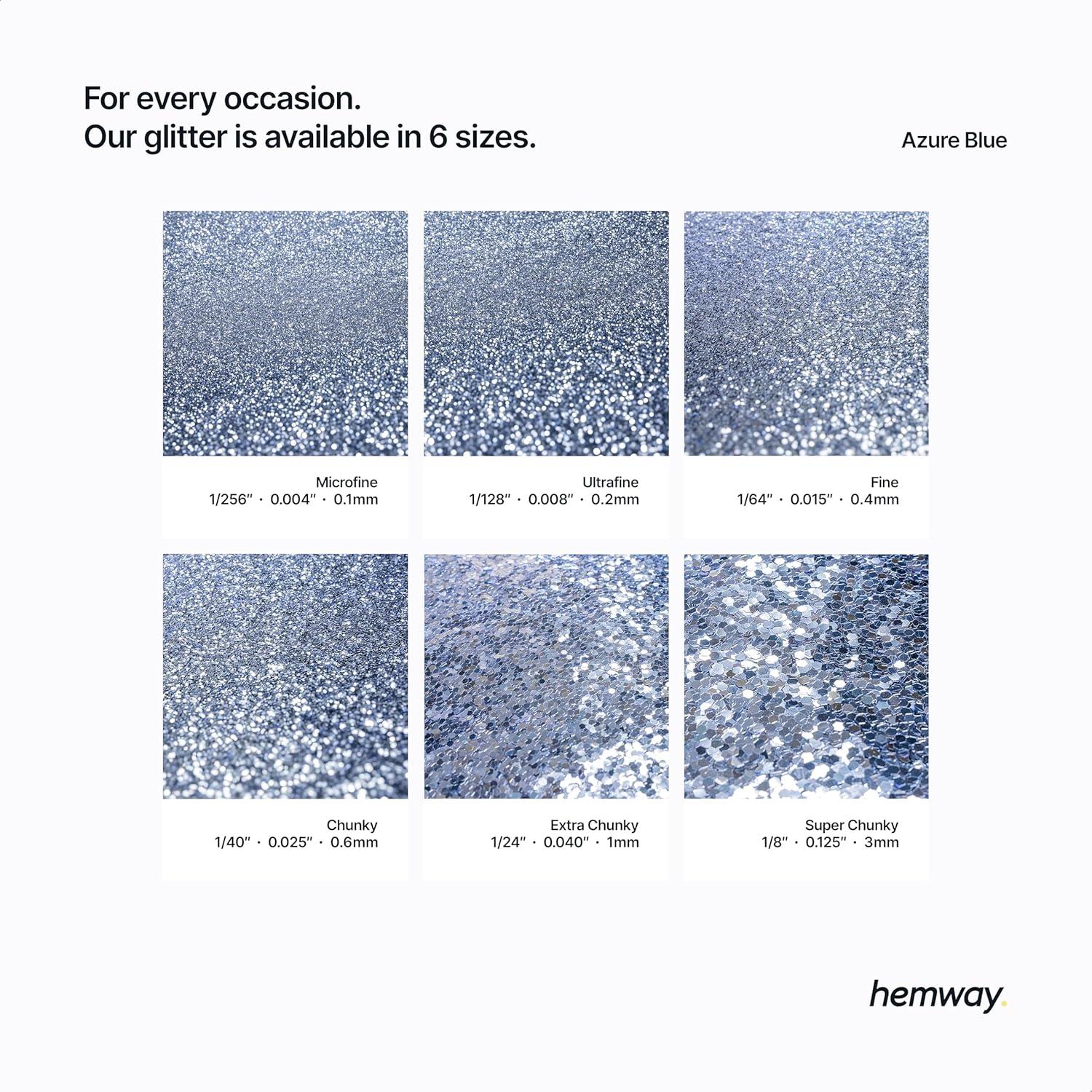 Glitter Shaker Hemway Azul Cielo 110g Super Chunky para Manualidades