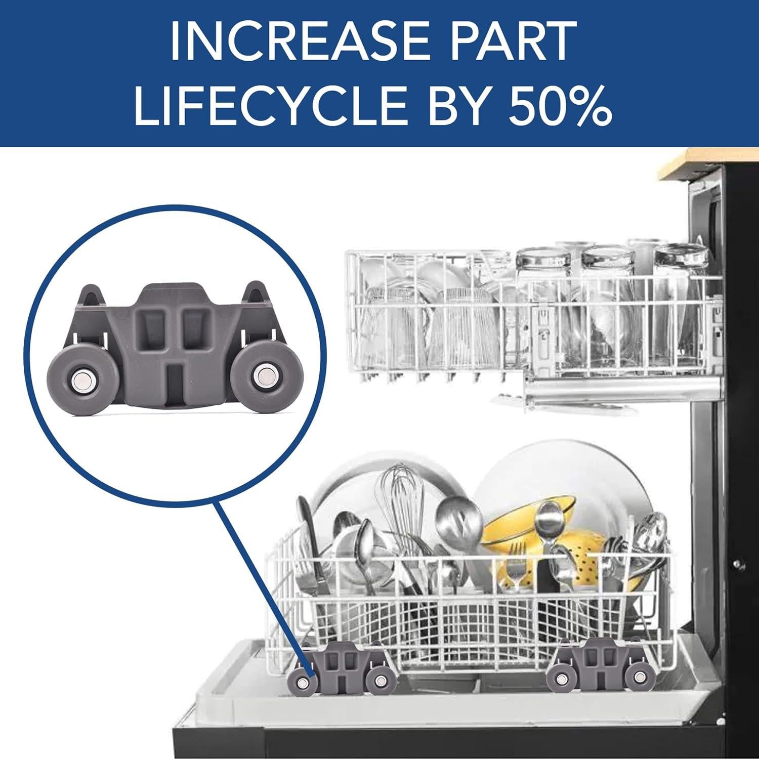 Ruedas Inferiores Lavavajillas CALPALMY W10195416 Mejoradas