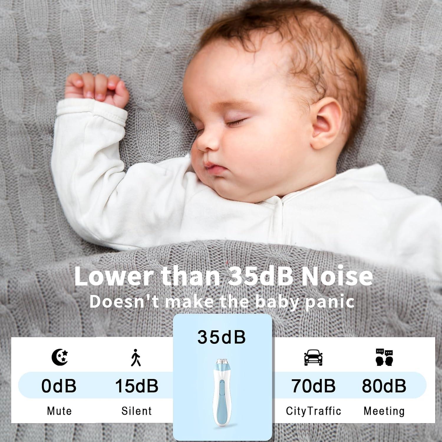 Cortauñas Eléctrico BSRGMS para Bebés y Adultos con Luz LED