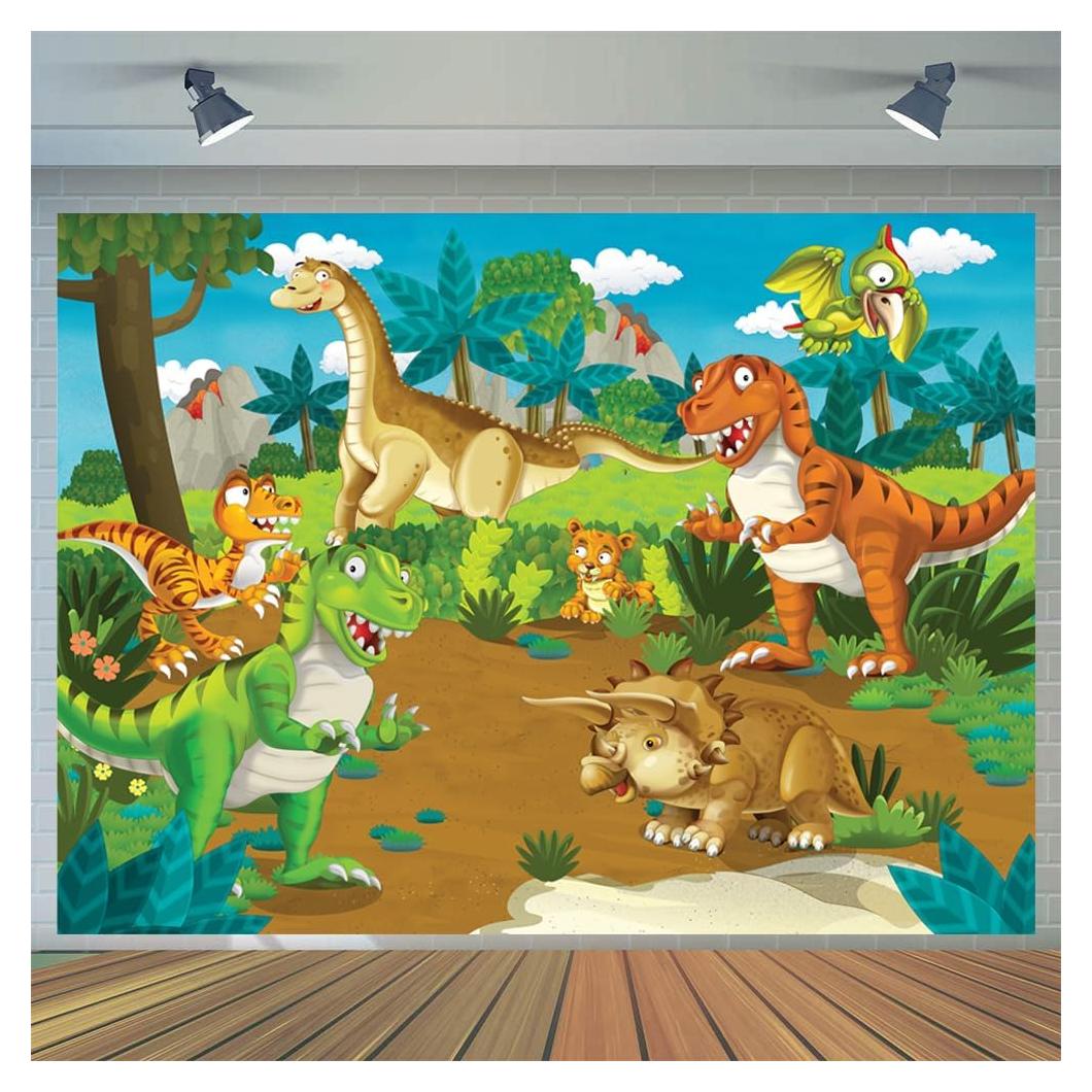 Fondo de Foto Dinosaurio CYLYH 2.1x1.5m para Cumpleaños