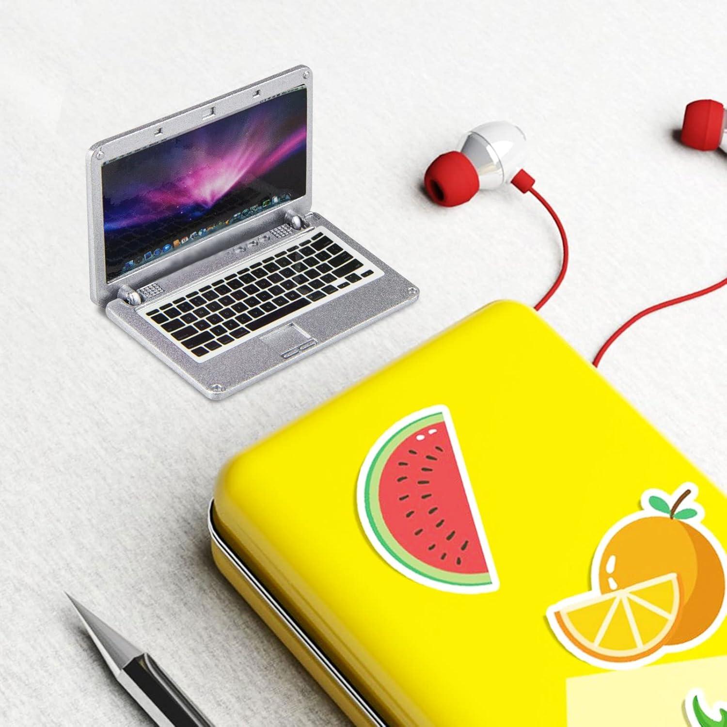 Laptop Miniatura Plegable ODDIER 1:12 para Casa de Muñecas