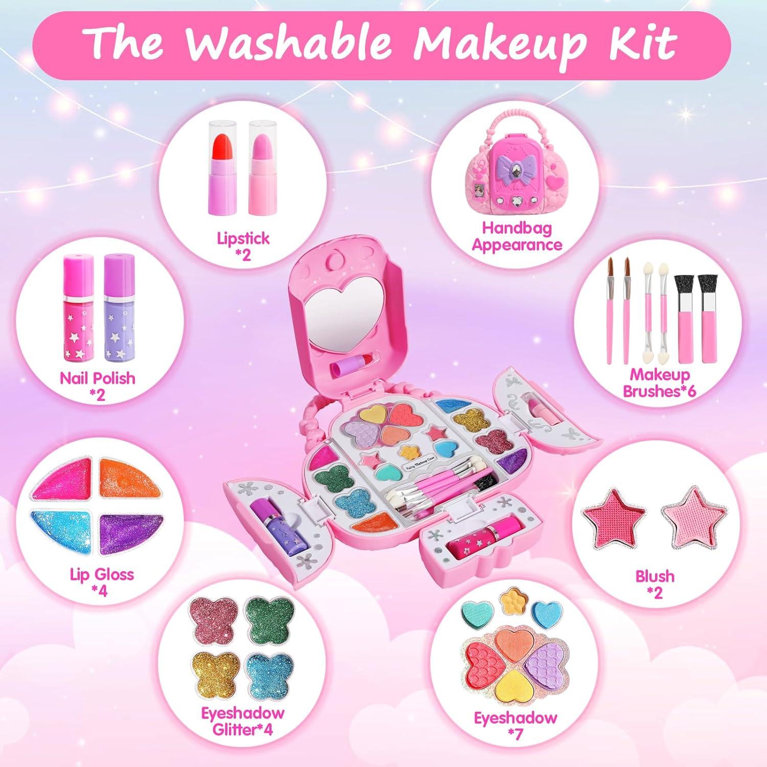 Kit de Maquillaje Infantil Topsolid - Set Lavable para Niñas 3-12 Años