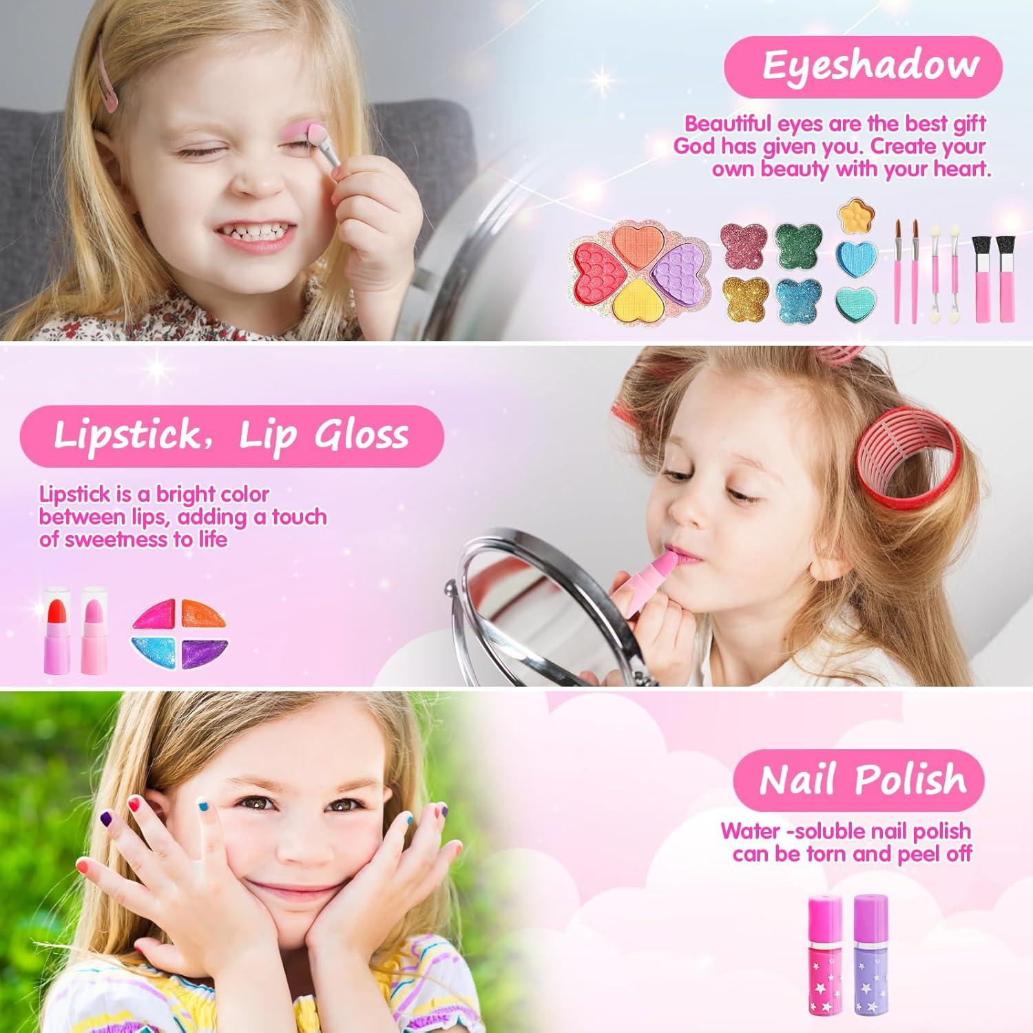 Kit de Maquillaje Infantil Topsolid - Set Lavable para Niñas 3-12 Años